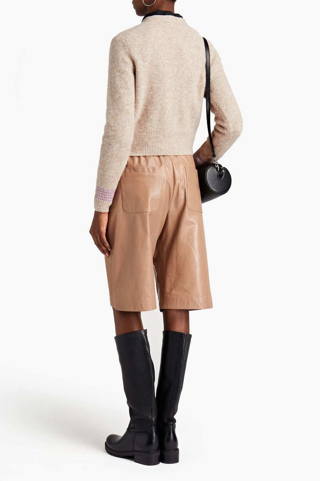 MARKUS LUPFER Naomi mélange intarsia-knit cardigan