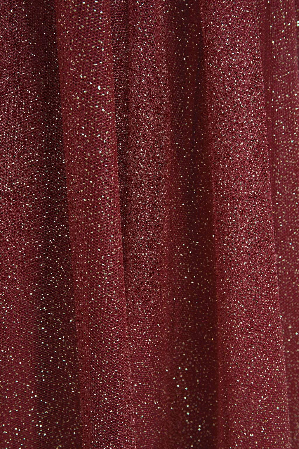 EMILIA WICKSTEAD Gabriel glittered ruched tulle maxi dress