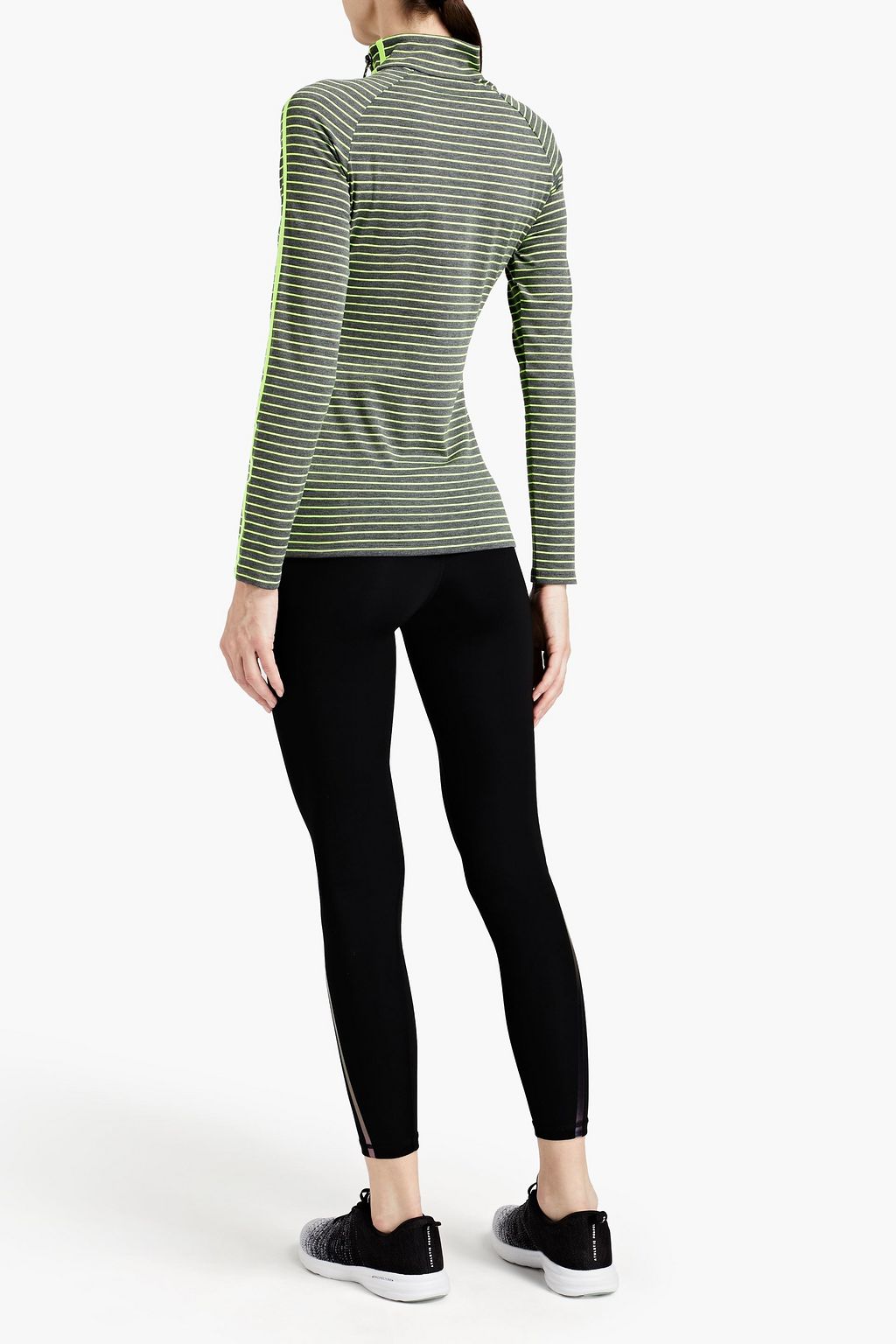 BOGNER Striped stretch-jersey turtleneck top