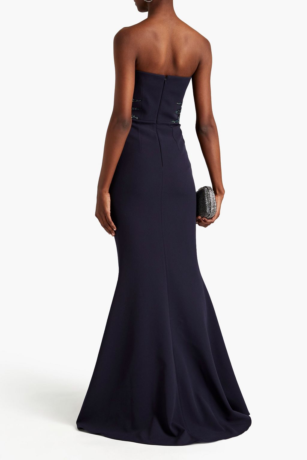SAFIYAA Damara strapless crystal-embellished gown