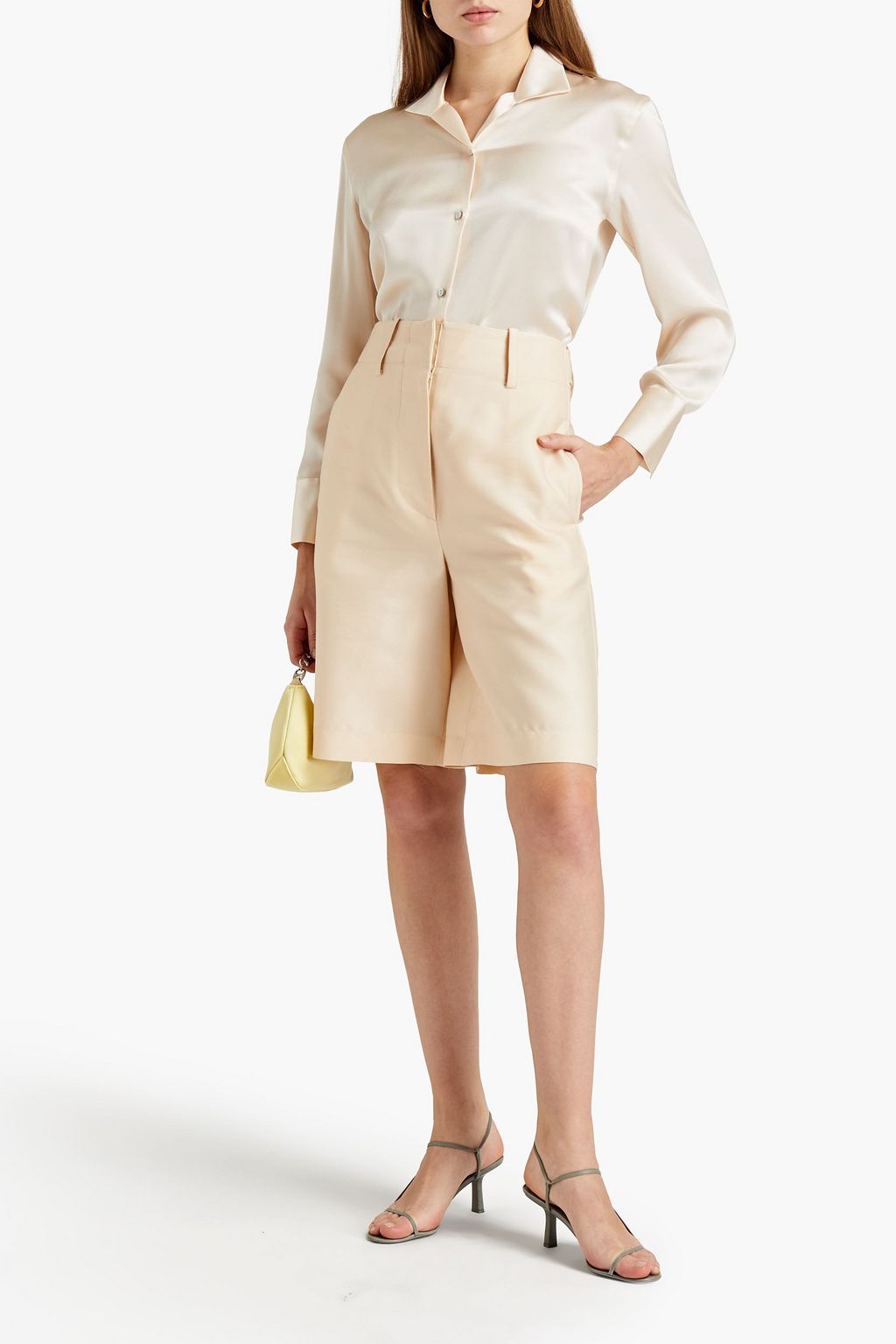 VINCE. Silk-charmeuse shirt