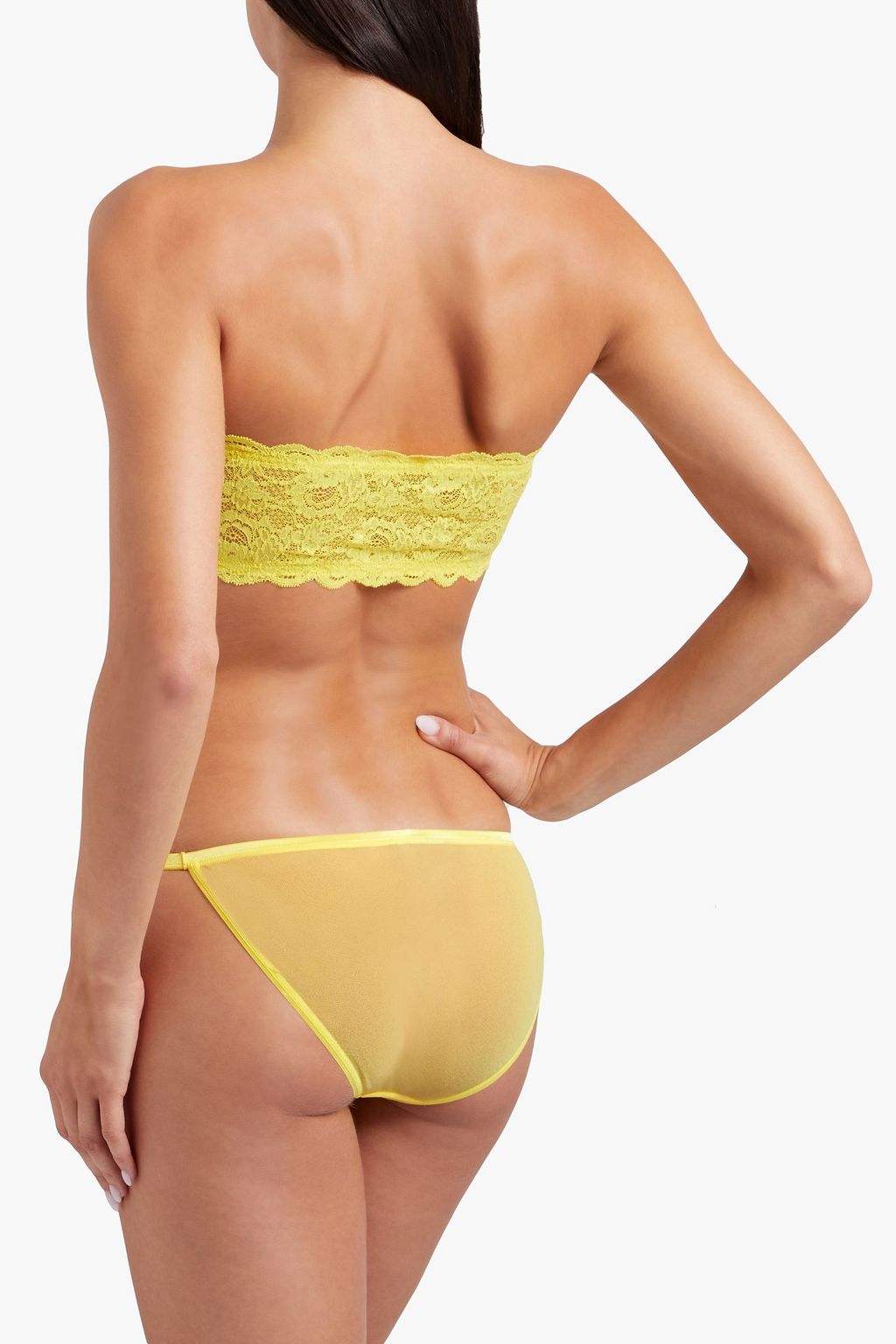 COSABELLA Never Say Never cotton-blend lace bandeau bra