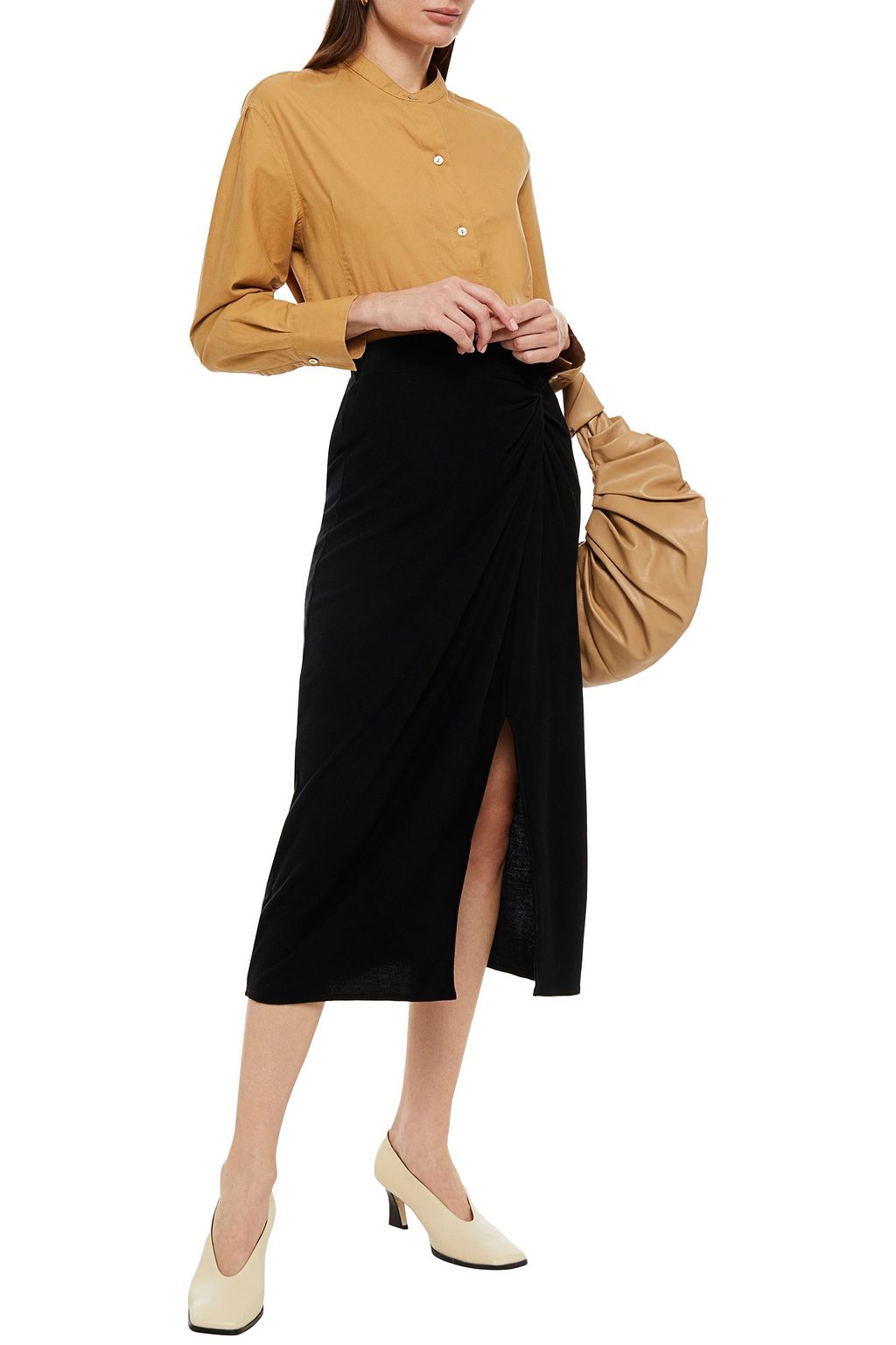 VINCE. Cotton and silk-blend shirt