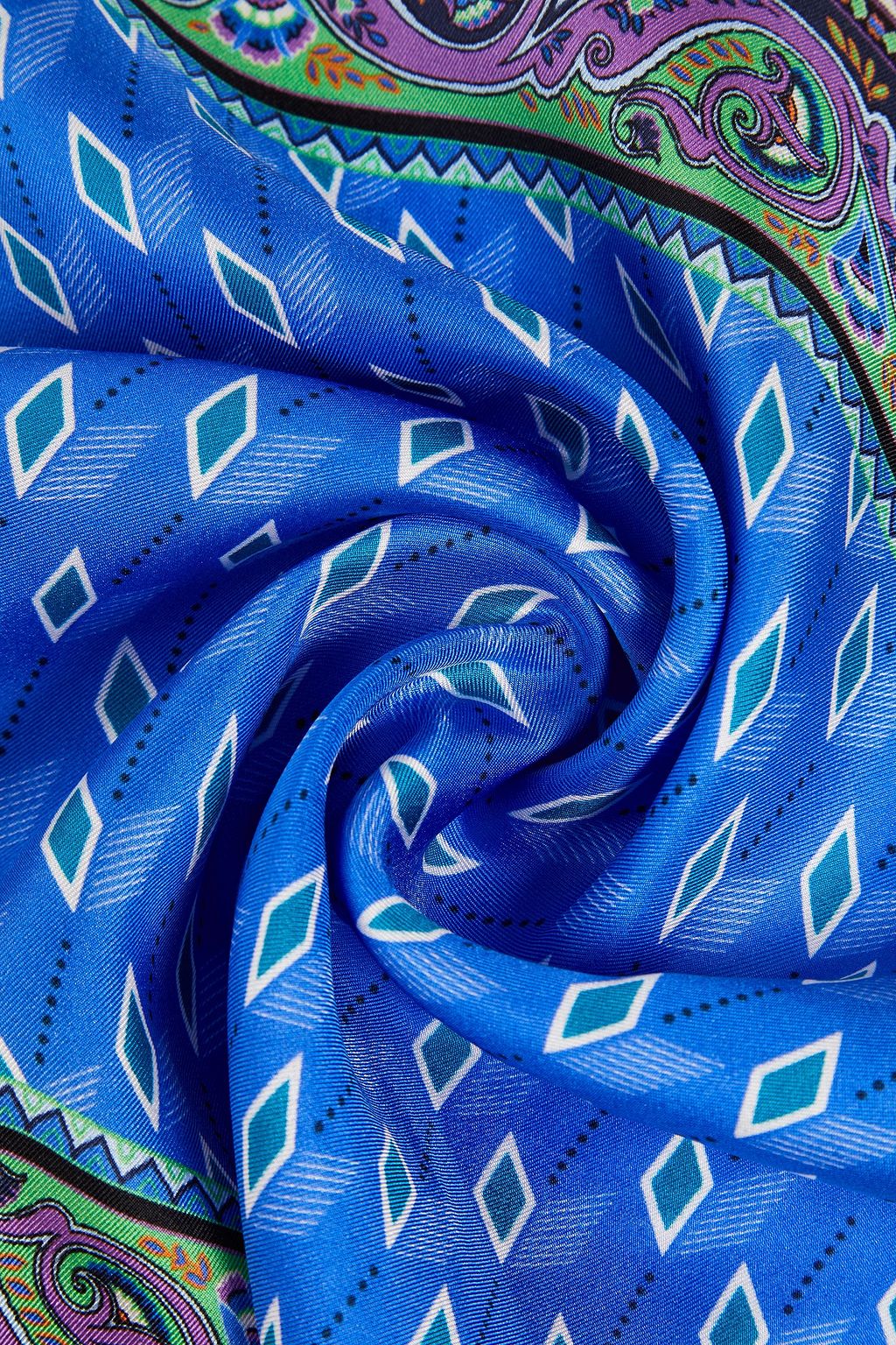 ETRO Printed silk-twill scarf