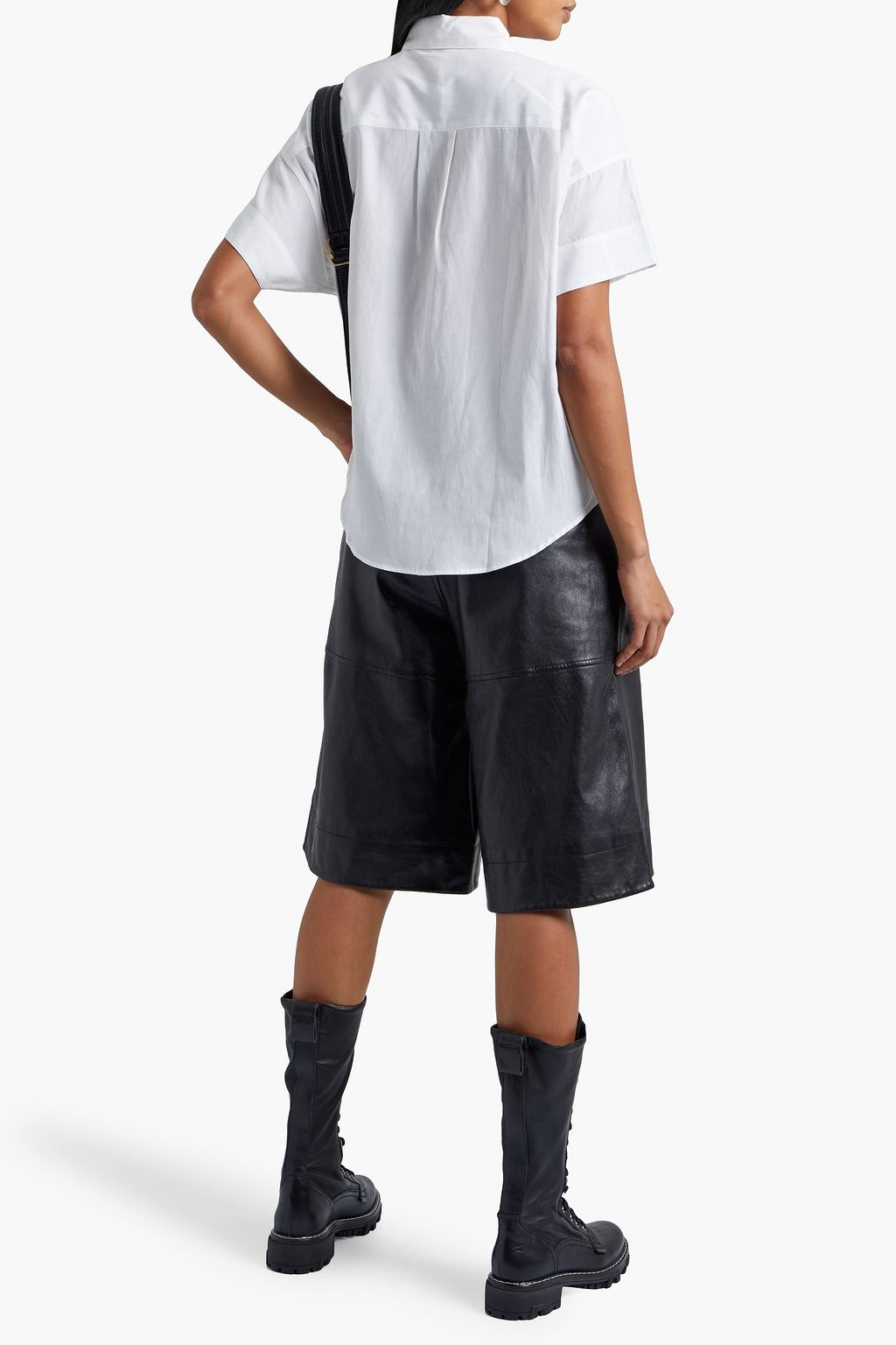 RAG & BONE Knotted cupro and cotton-blend shirt