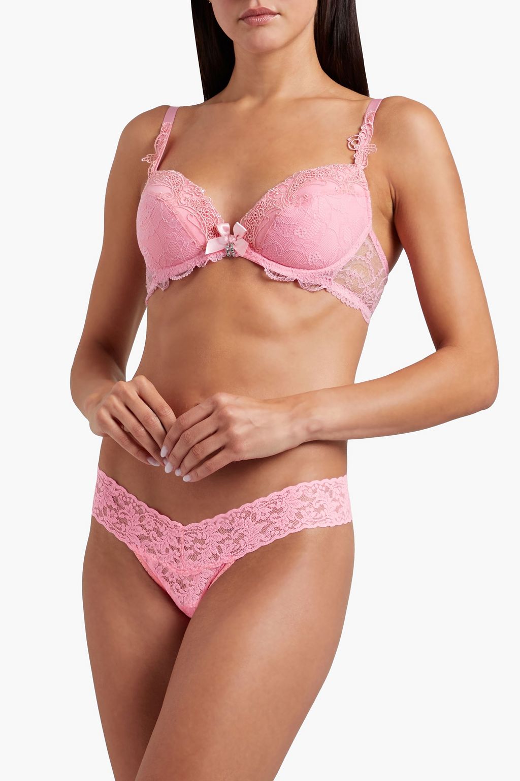 LISE CHARMEL Soir De Venise embellished stretch-lace underwired push-up bra