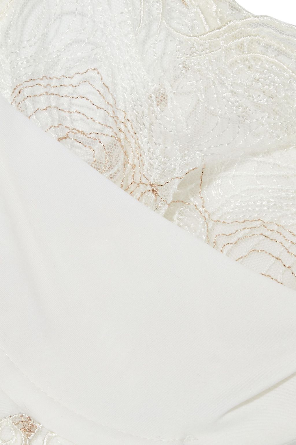 LA PERLA Embroidered tulle and jersey underwired balconette bra
