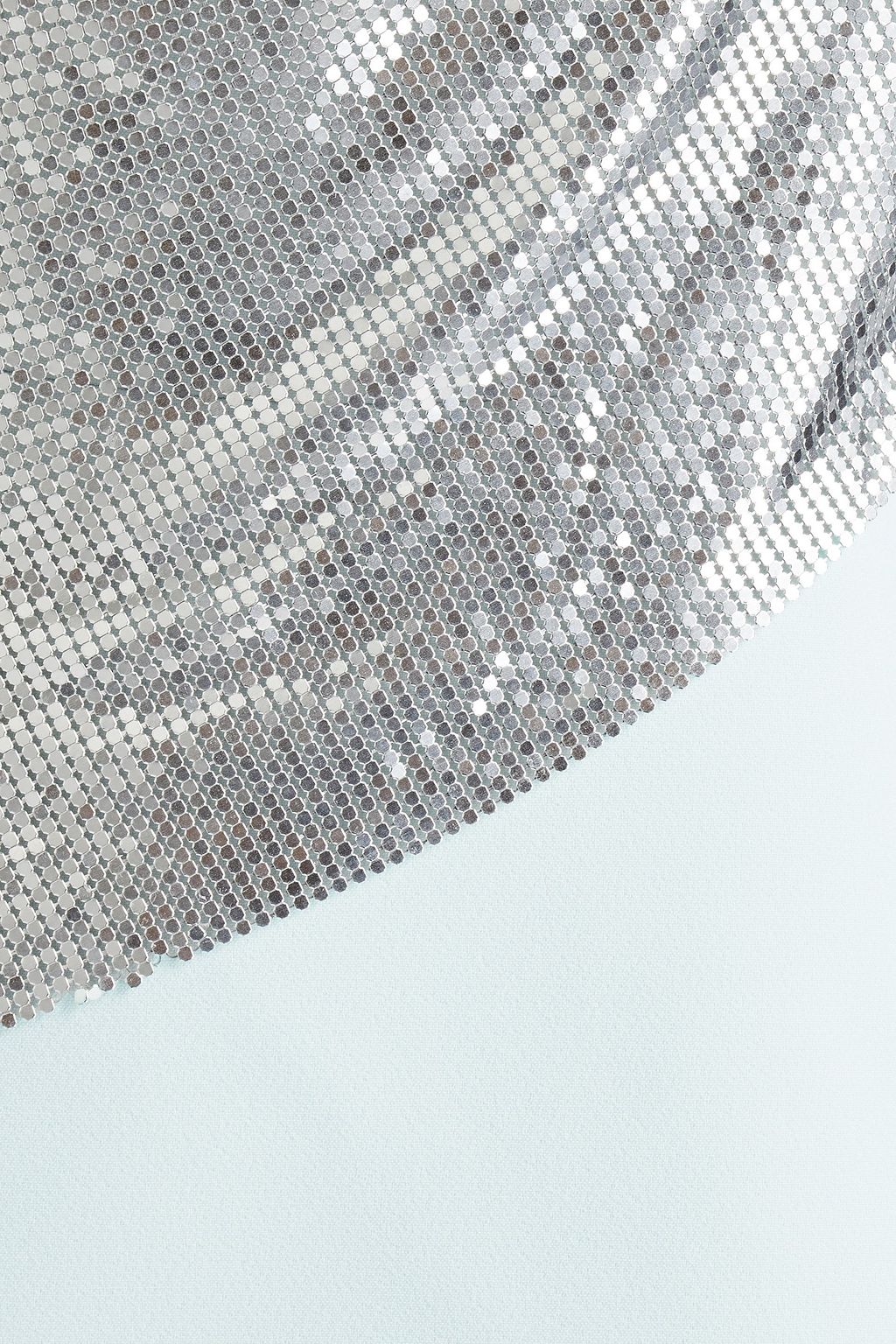SAFIYAA Chainmail-paneled draped crepe gown