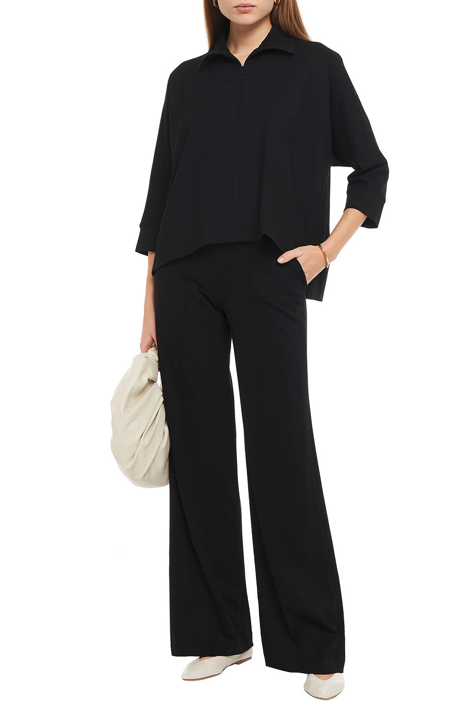 Rosetta Getty Stretch-jersey Turtleneck Top In Black
