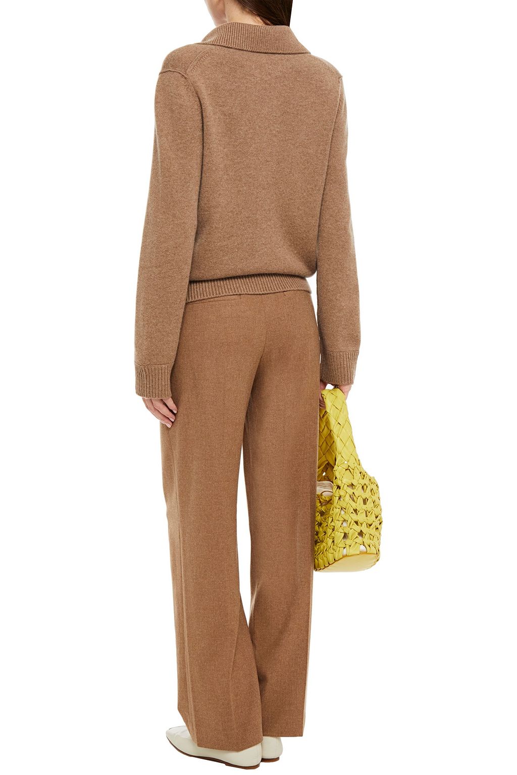 VINCE. Pleated brushed-twill straight-leg pants