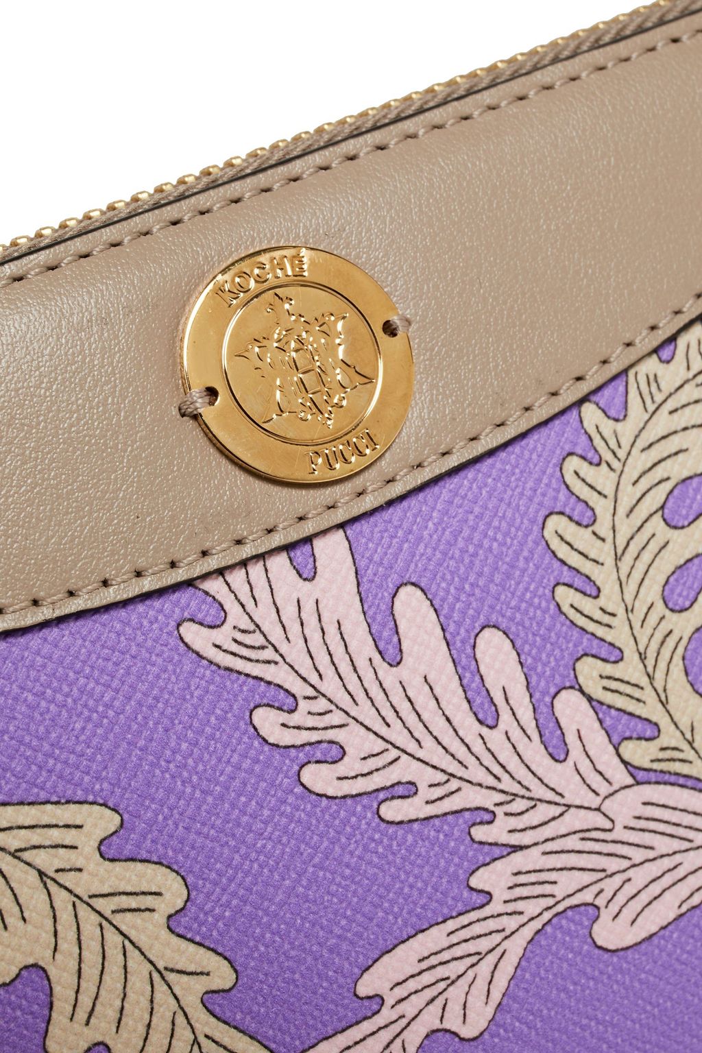 PUCCI Printed coated canvas and leather wallet