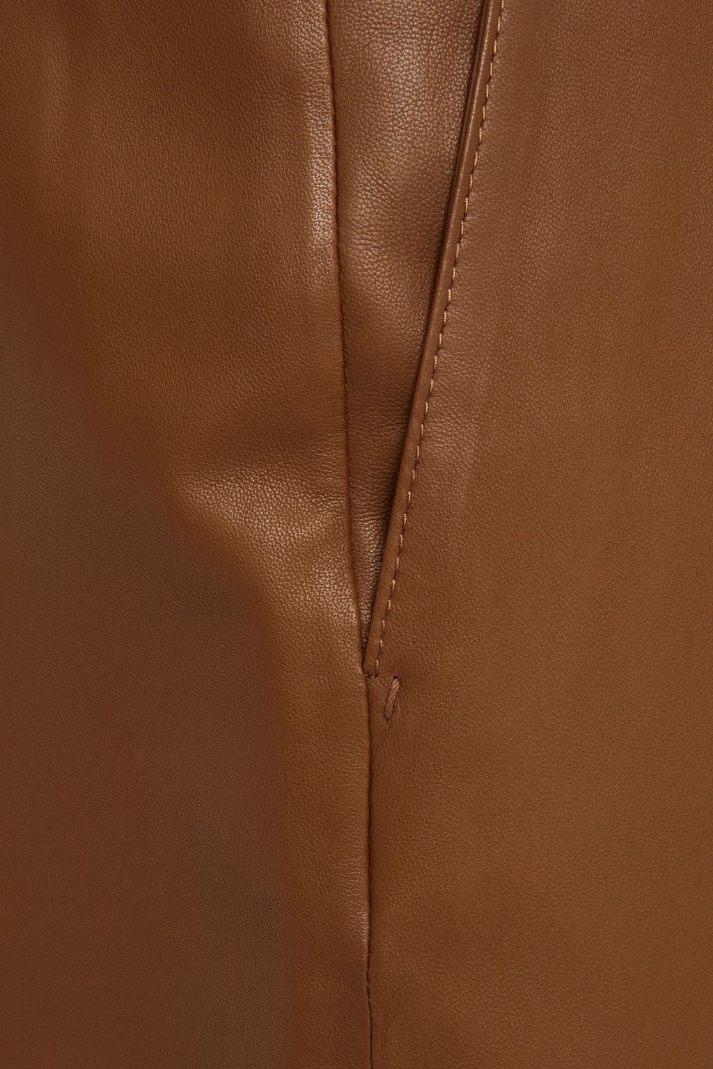 VINCE. Pleated leather tapered pants