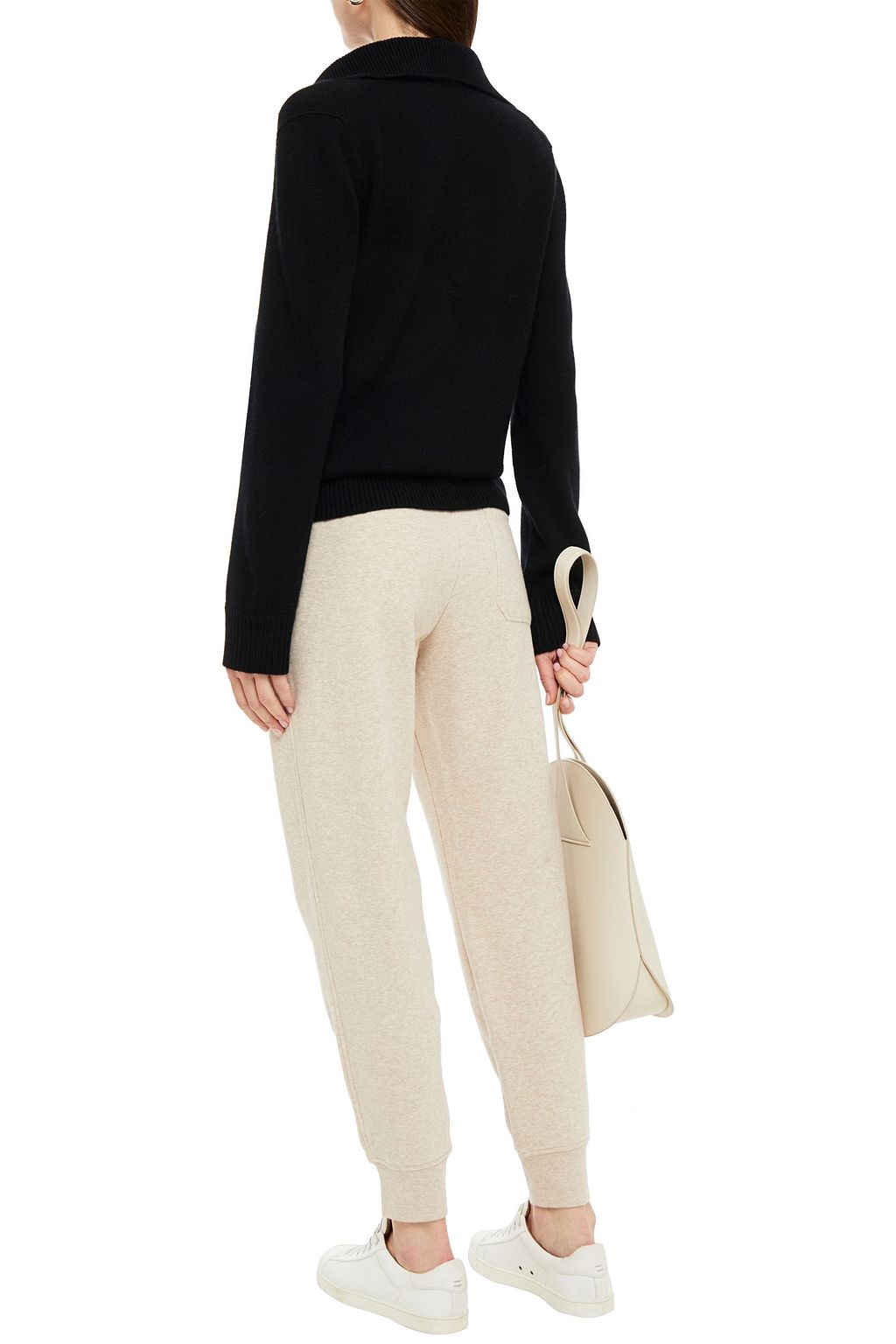 VINCE. Mélange French cotton-blend terry track pants