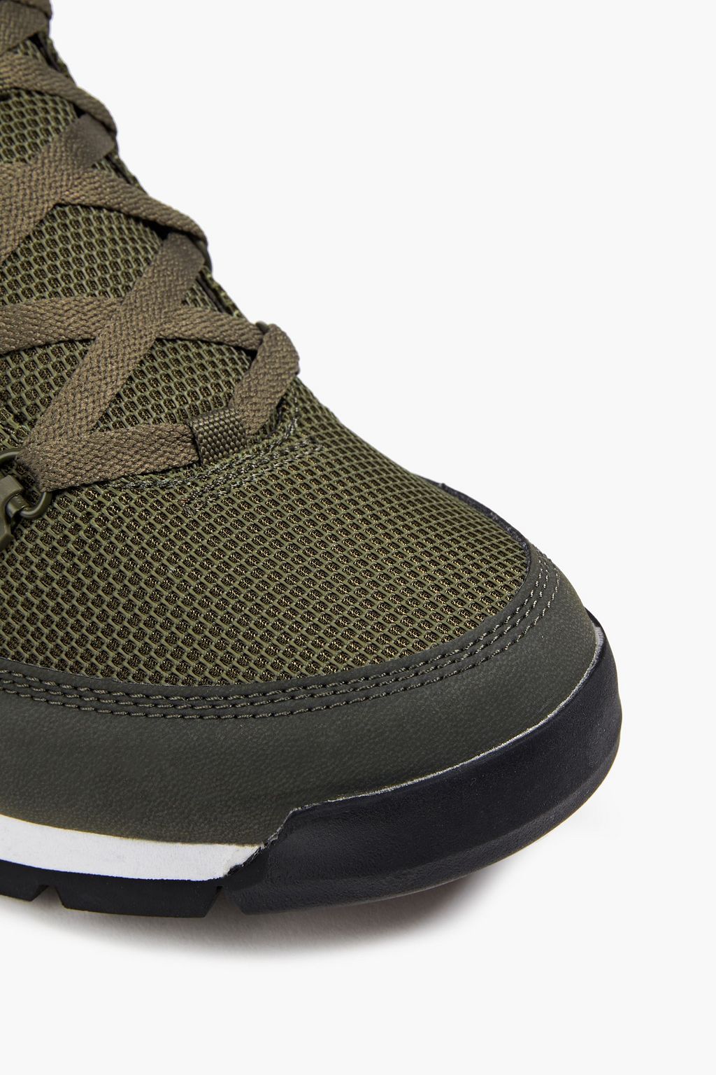 THE NORTH FACE Leather-trimmed mesh and suede hiking boots