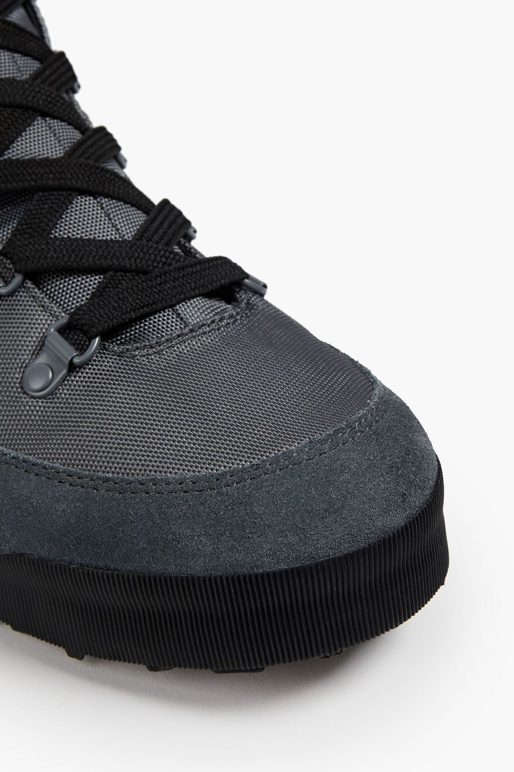 THE NORTH FACE Leather-trimmed mesh and suede hiking boots