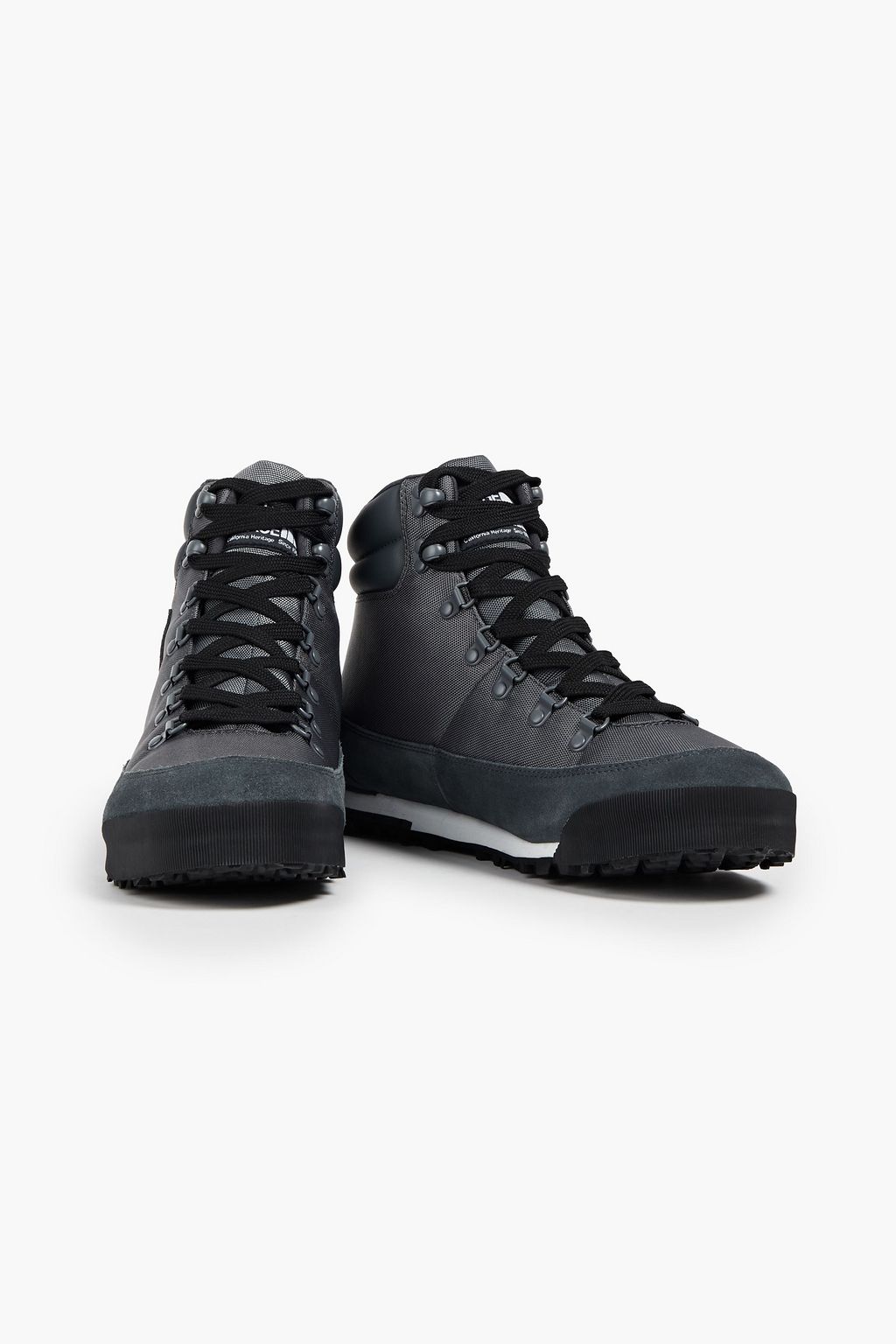 THE NORTH FACE Leather-trimmed mesh and suede hiking boots