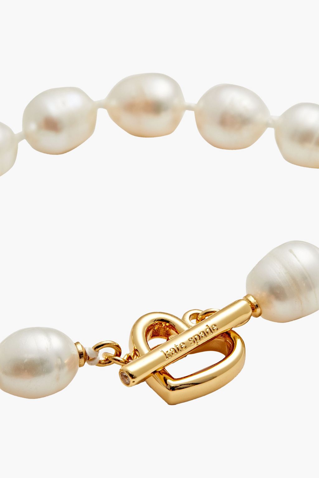 KATE SPADE NEW YORK Gold-tone, crystal and pearl bracelet