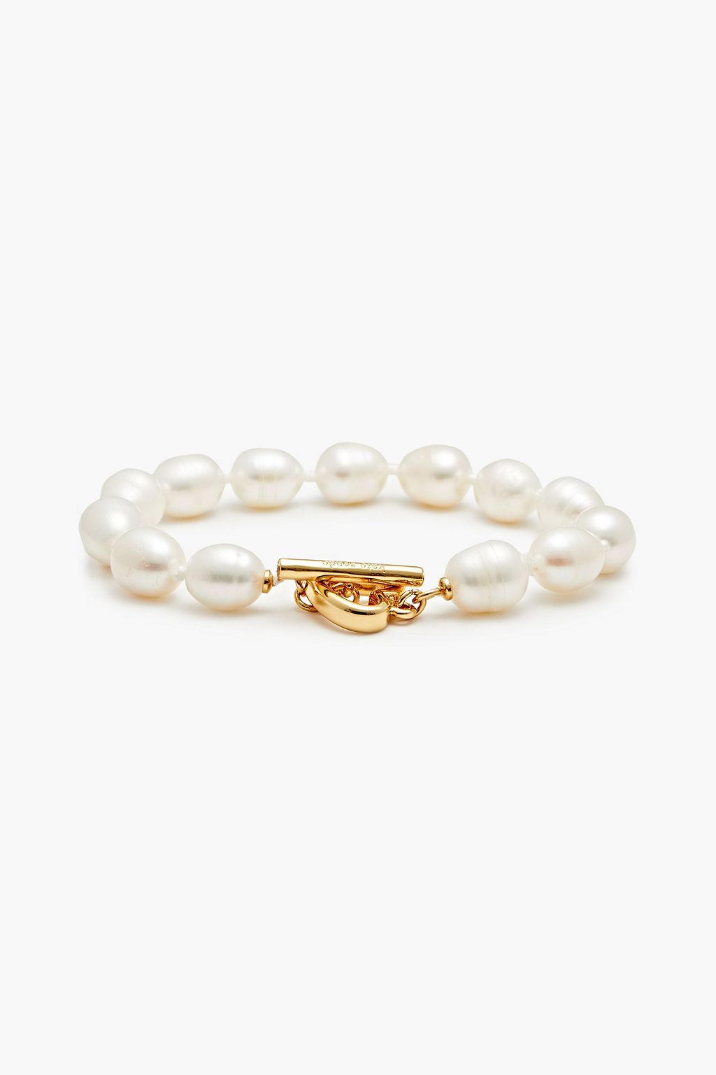 KATE SPADE NEW YORK Gold-tone, crystal and pearl bracelet