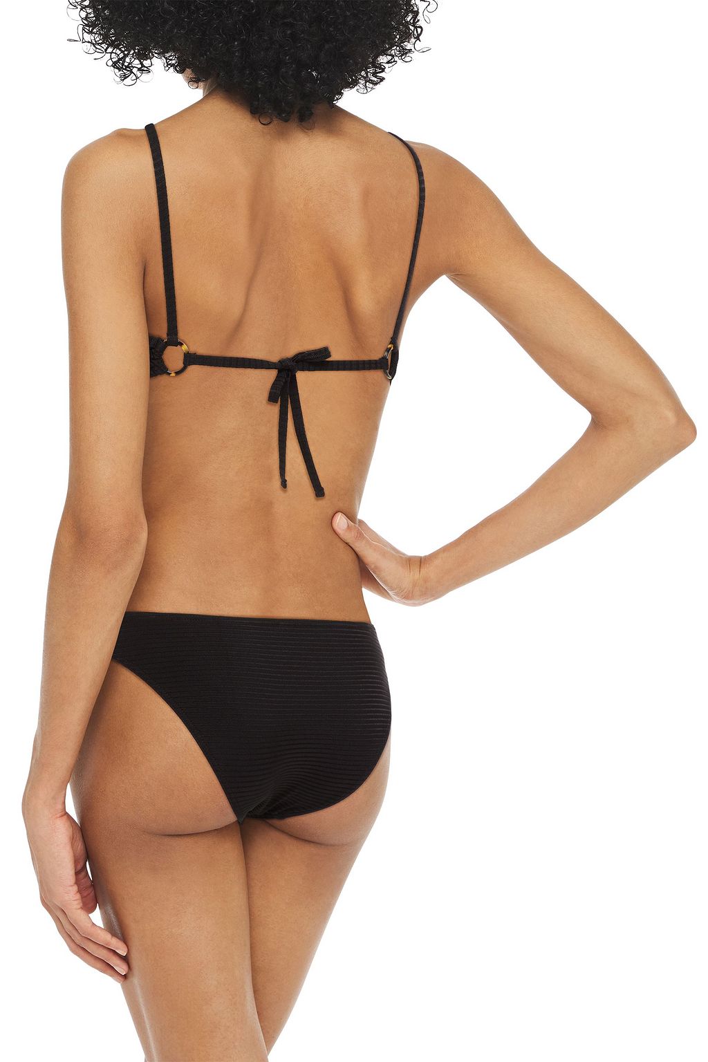 SOLID & STRIPED The Mimi embellished ribbed bikini top