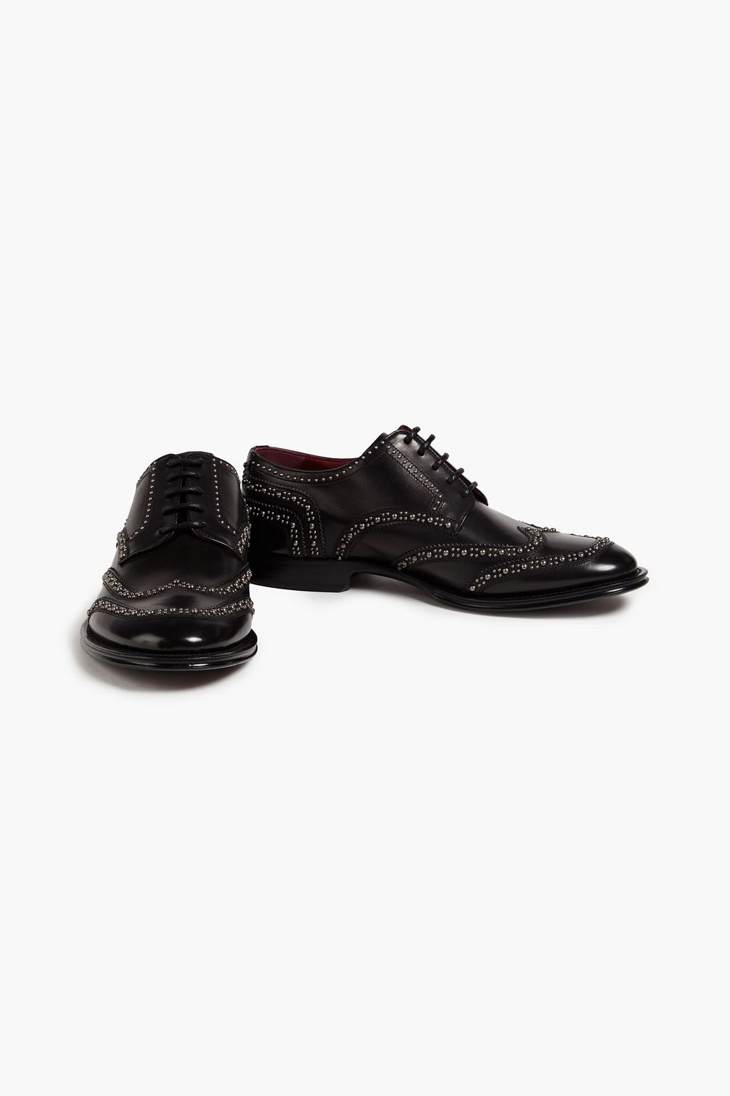 DOLCE&GABBANA Studded leather brogues