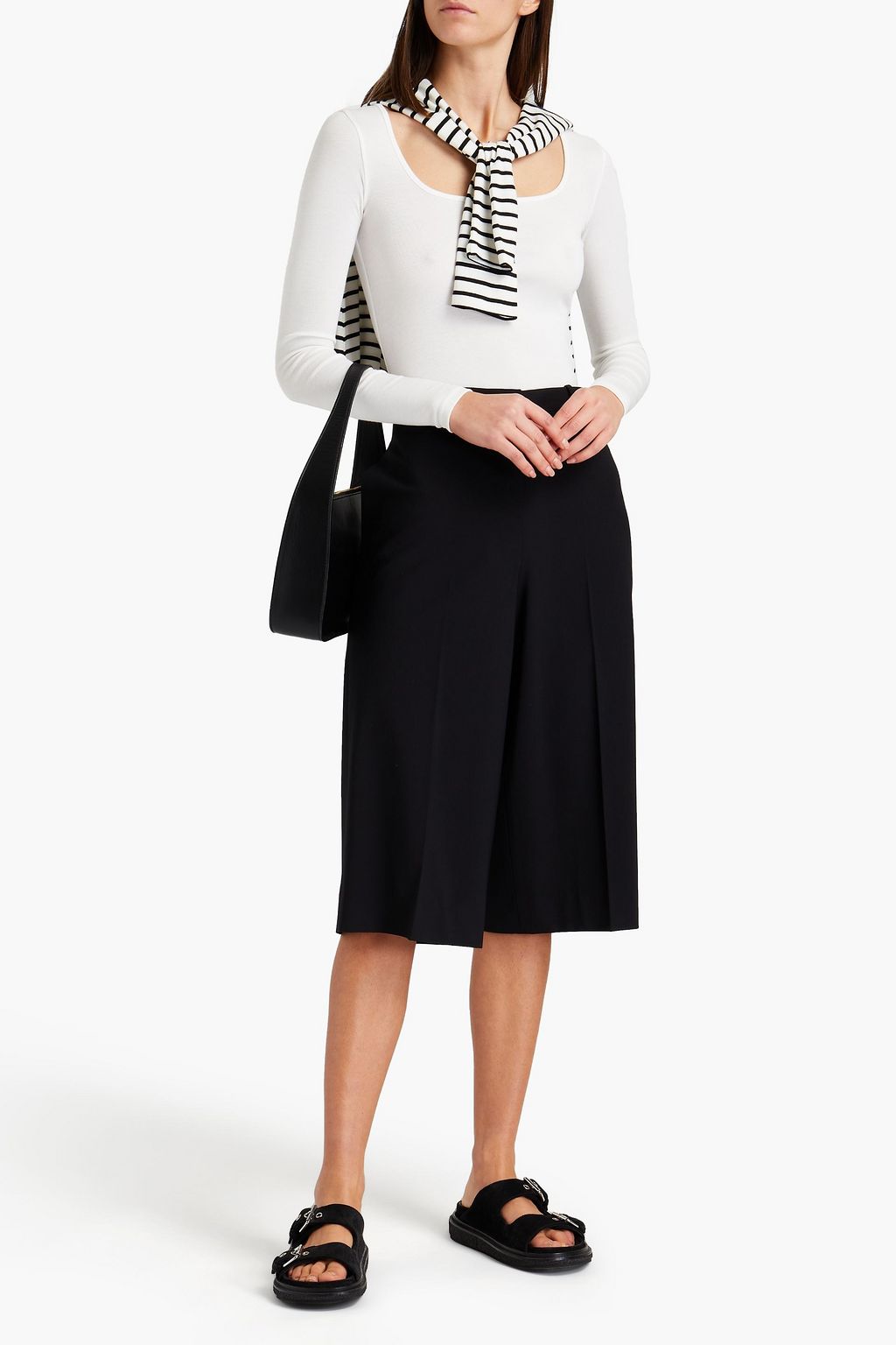 VINCE. Pima cotton and modal-blend jersey top