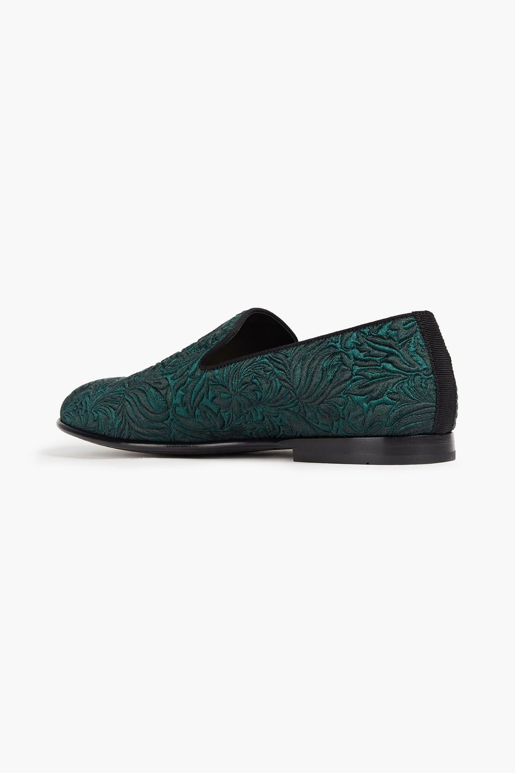 DOLCE&GABBANA Floral-jacquard loafers