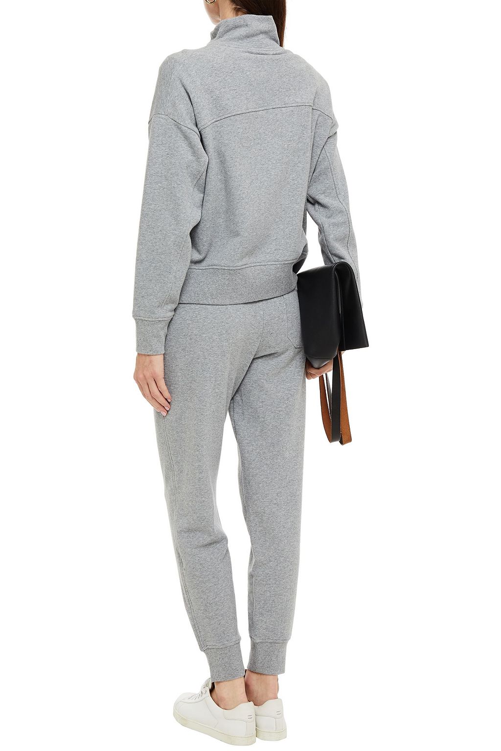 VINCE. Mélange French cotton-blend terry track pants