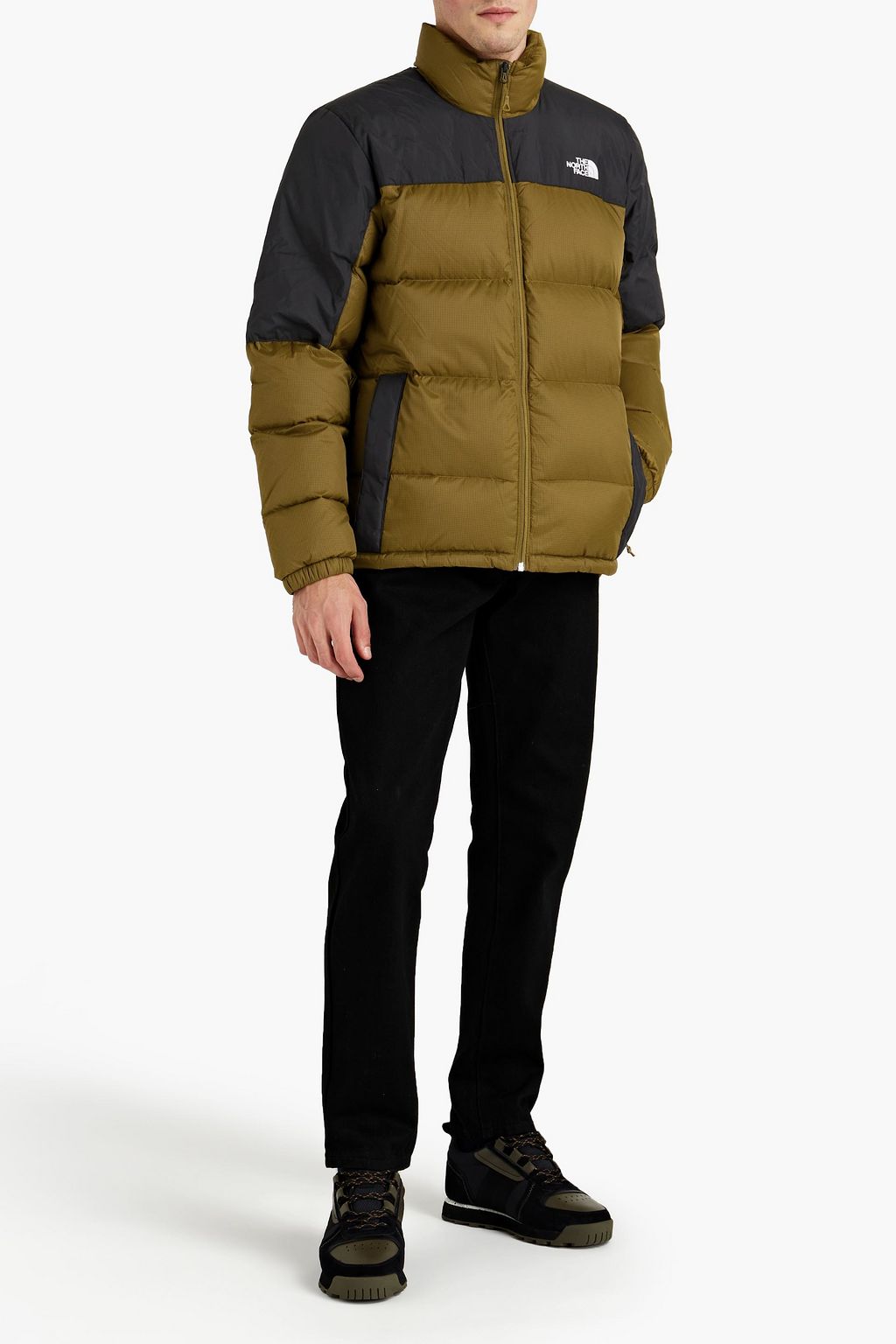 THE NORTH FACE Embroidered two-tone quilted shell down jacket