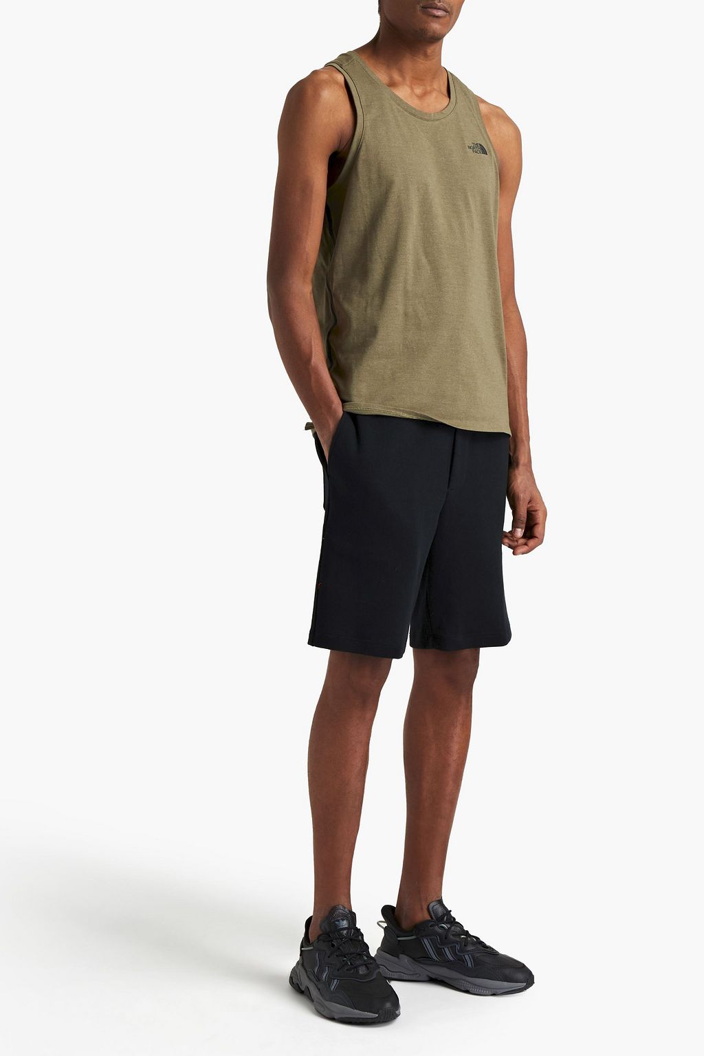 THE NORTH FACE Printed cotton-blend jersey tank