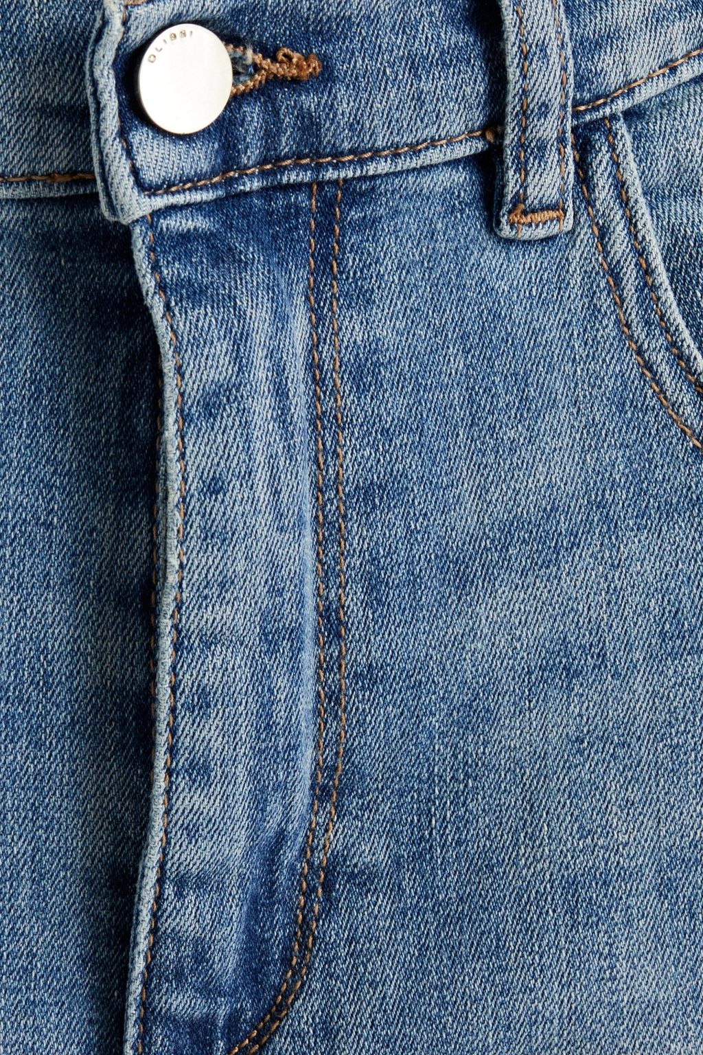 DL1961 Patti cropped distressed high-rise straight-leg jeans