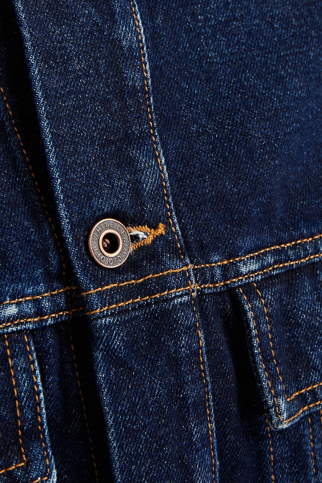 OFF-WHITE™ Logo-appliquéd two-tone denim jacket