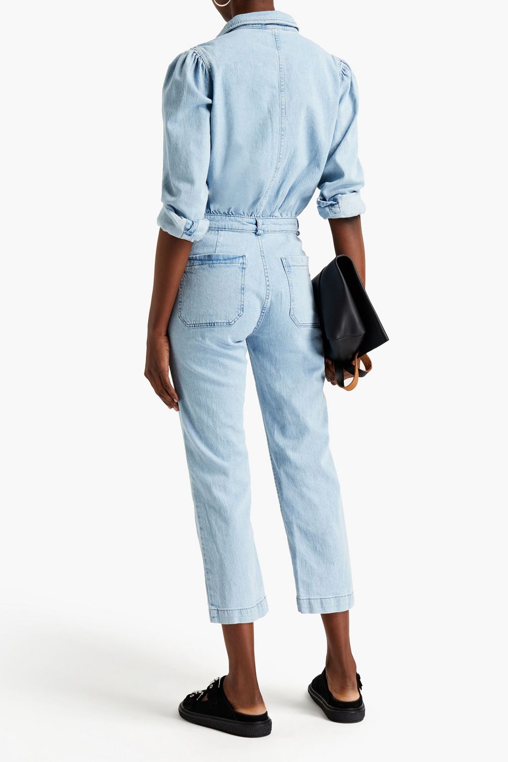 DL1961 Freja cropped denim jumpsuit