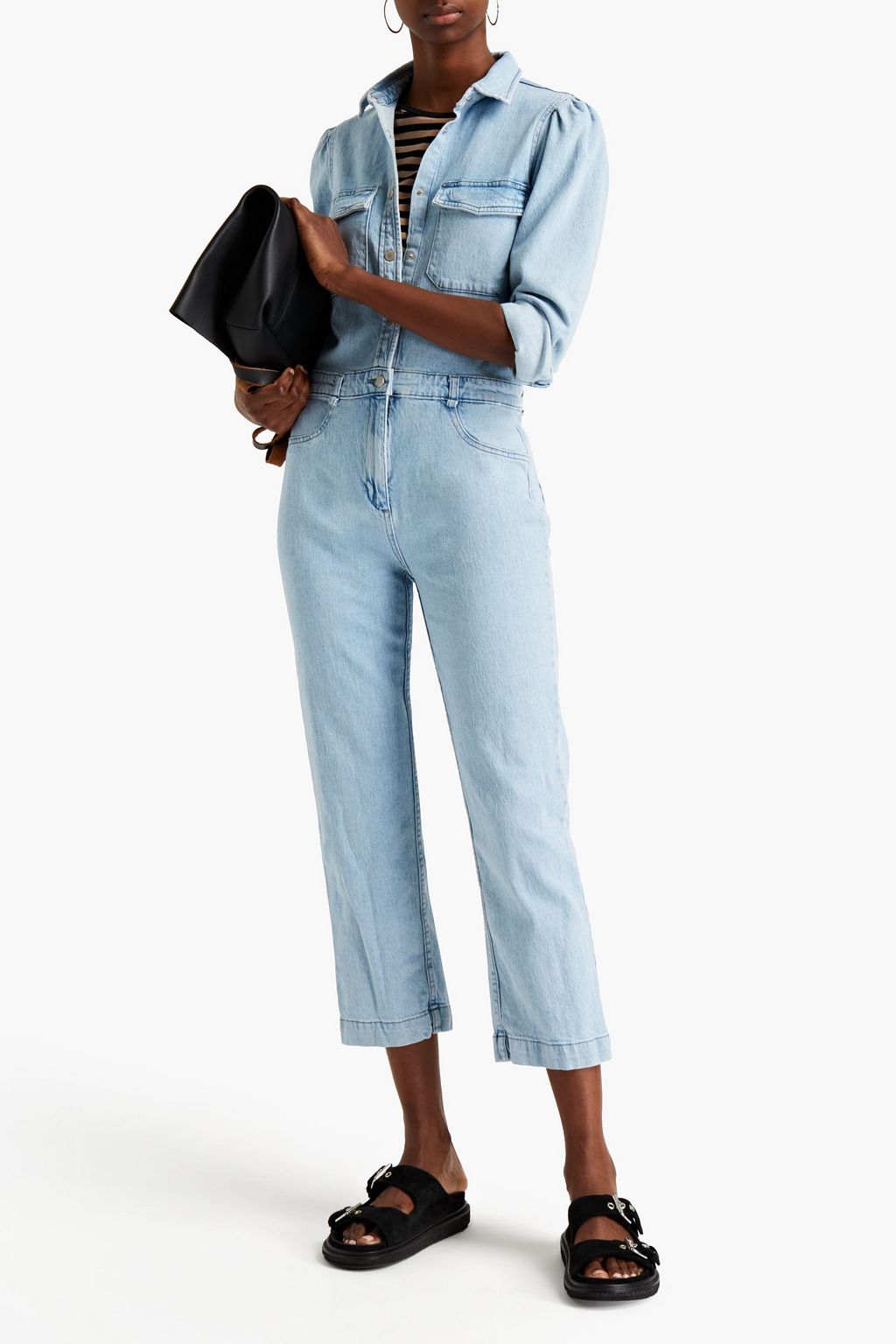 DL1961 Freja cropped denim jumpsuit