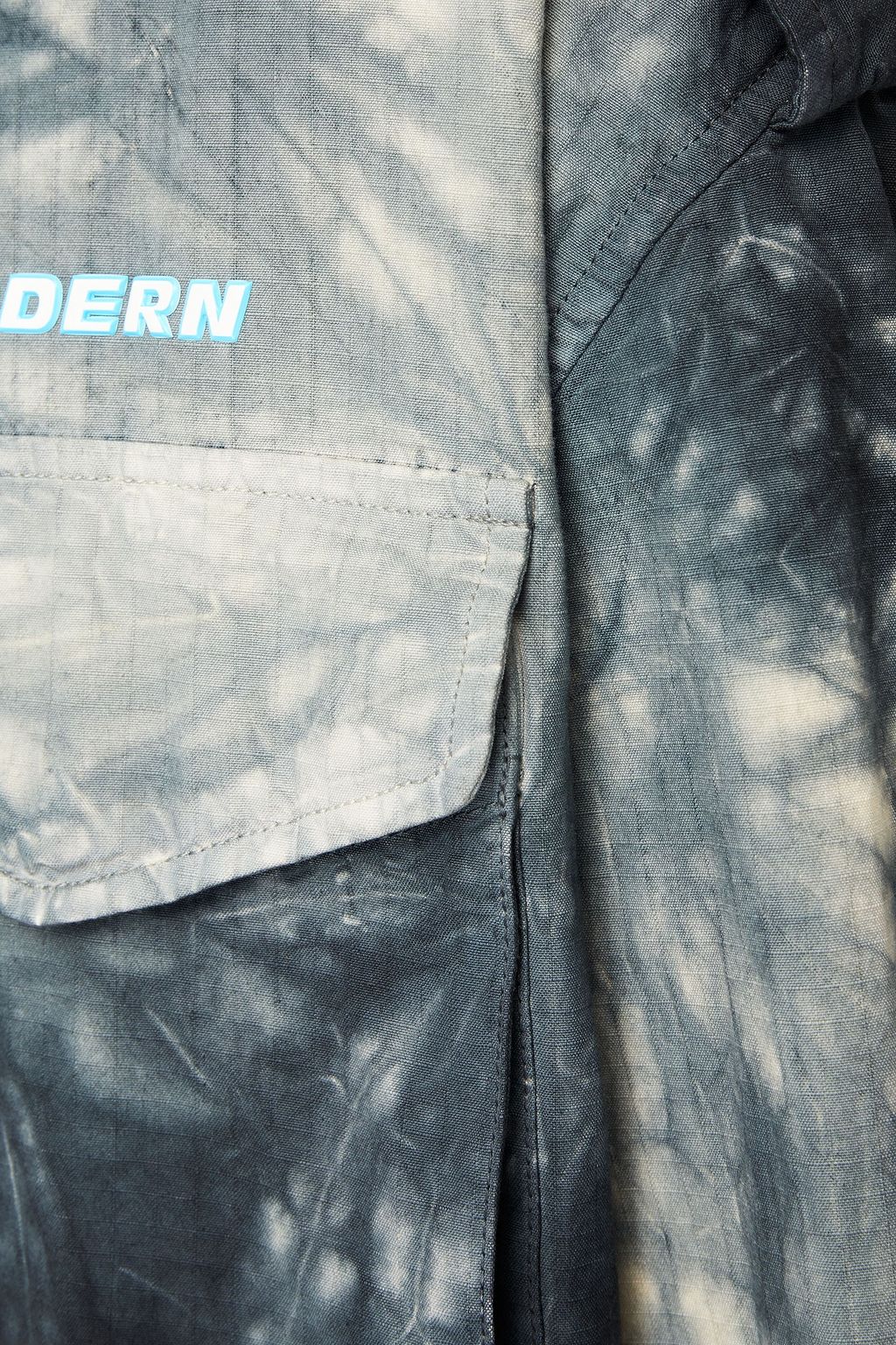 OFF-WHITE™ Oversized embellished tie-dyed cotton hooded jacket