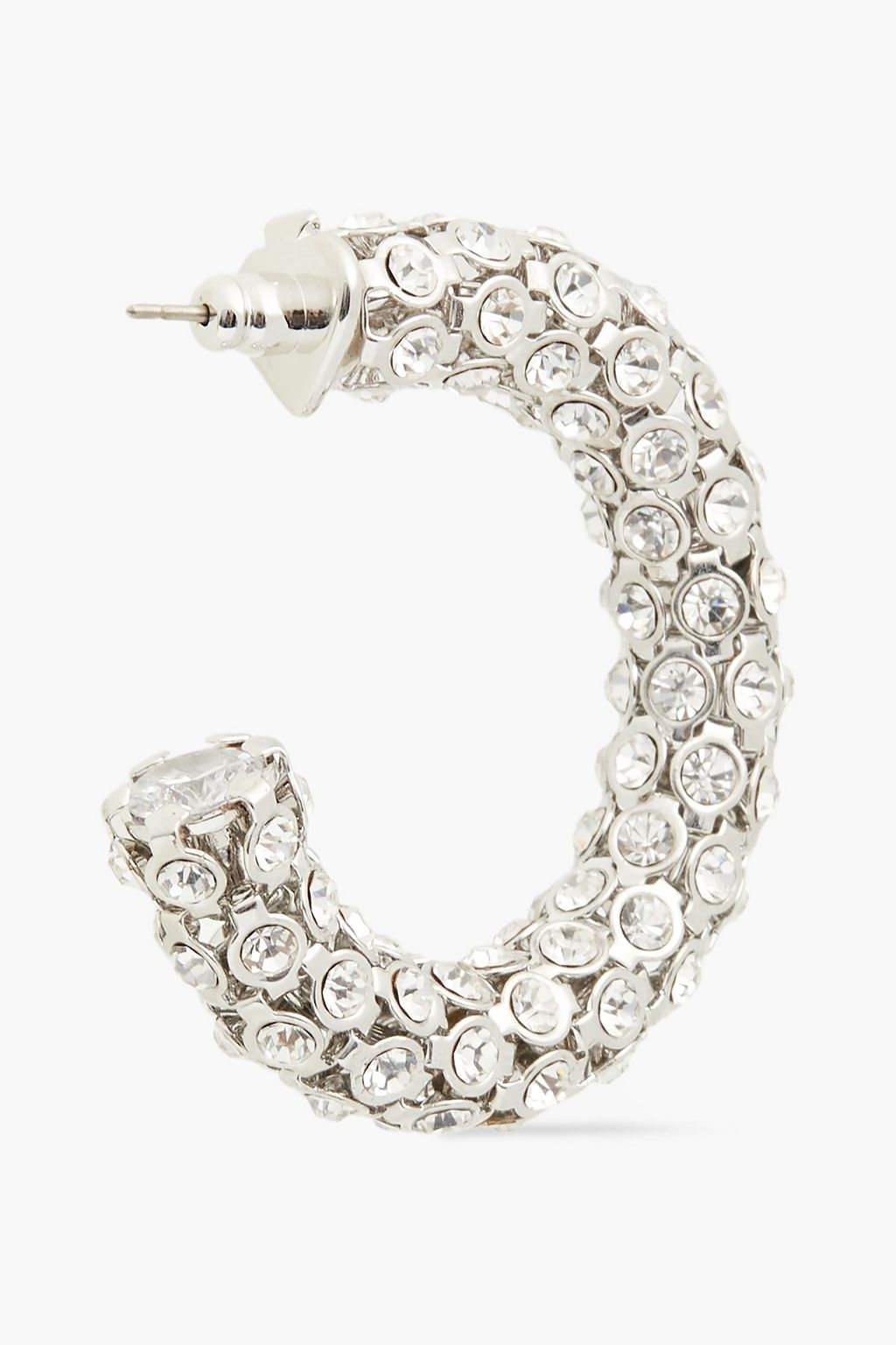 KATE SPADE NEW YORK Silver-tone cubic zirconia hoop earrings