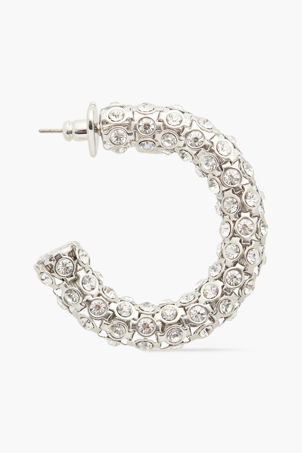 KATE SPADE NEW YORK Silver-tone cubic zirconia hoop earrings