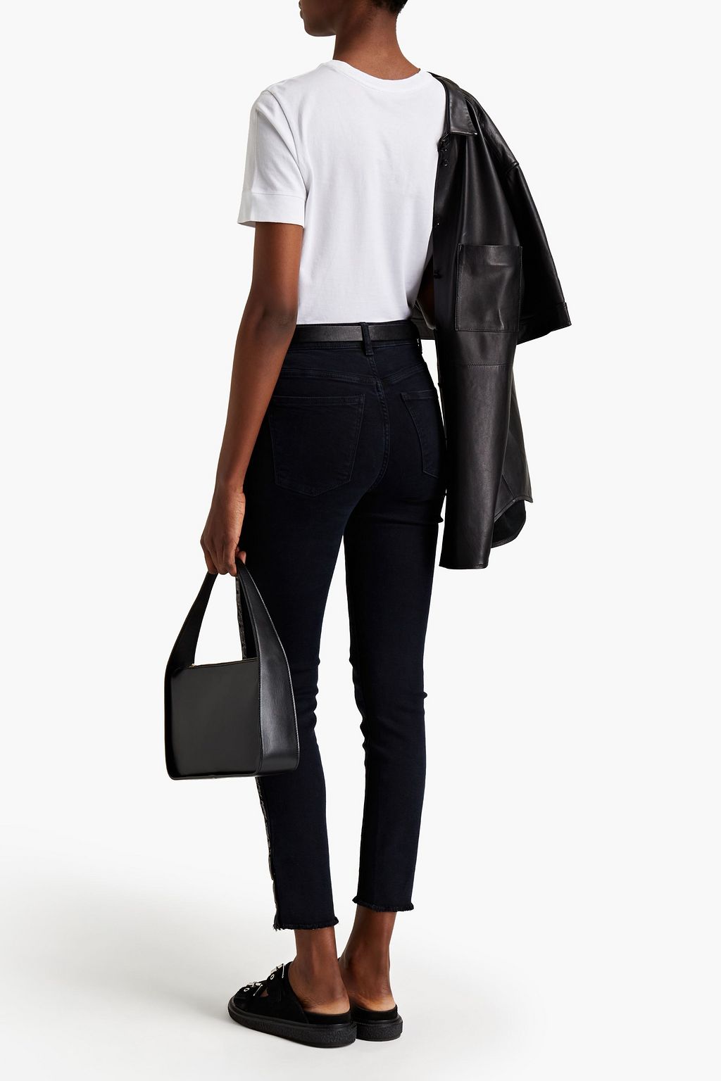 DL1961 Farrow striped high-rise skinny jeans