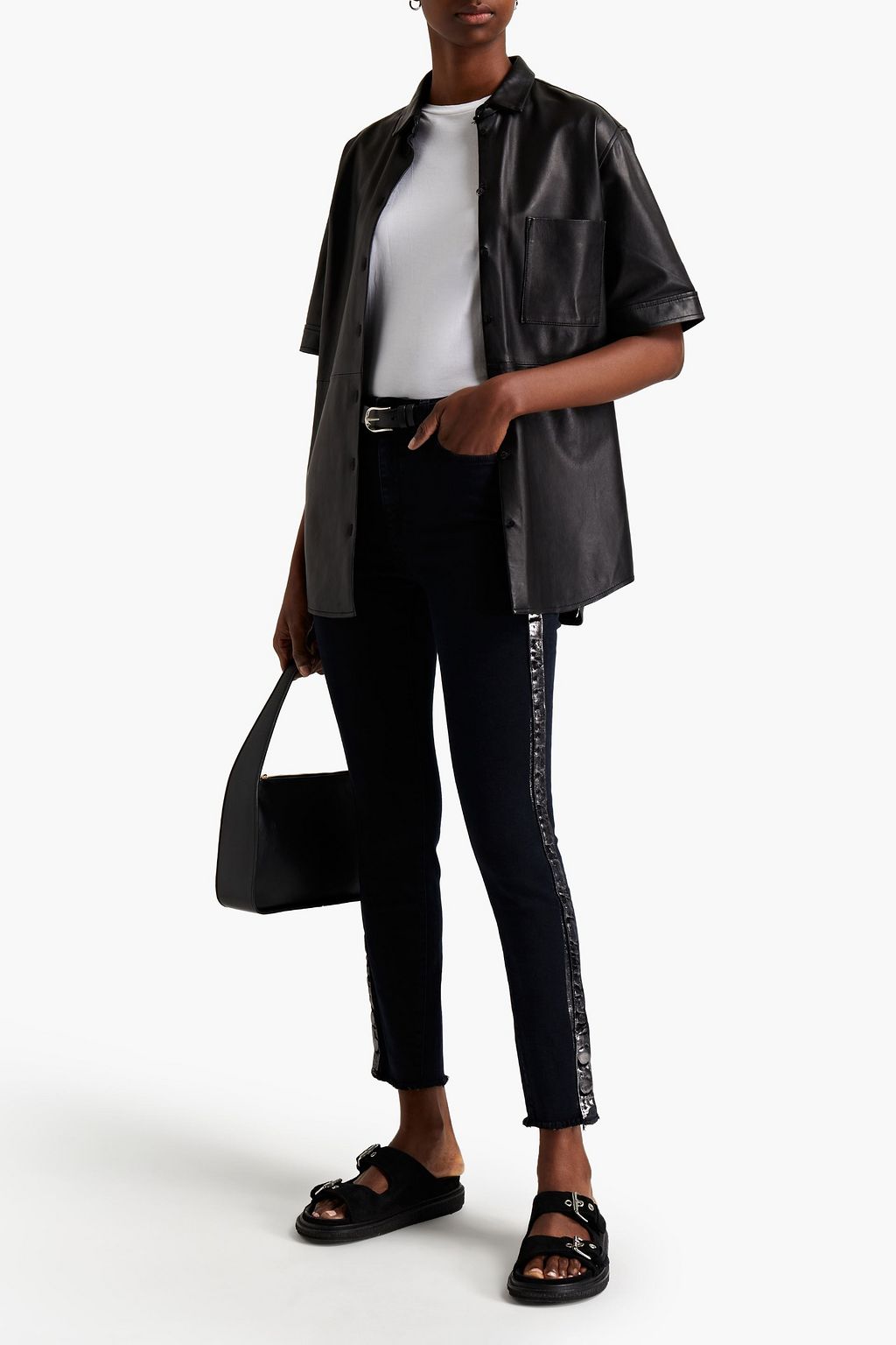 DL1961 Farrow striped high-rise skinny jeans