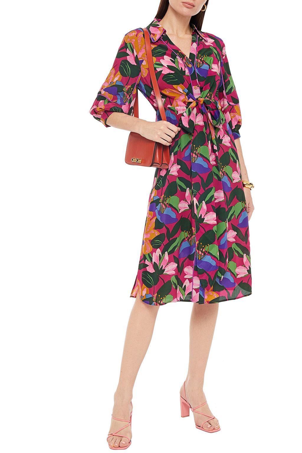 DIANE VON FURSTENBERG Anna printed silk crepe de chine midi dress