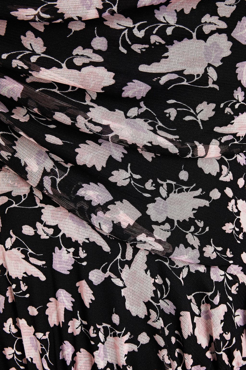 DIANE VON FURSTENBERG Barbara reversible ruched floral-print mesh midi dress