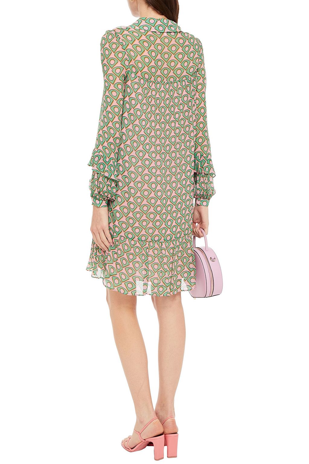 DIANE VON FURSTENBERG Heidi gathered printed crepon dress