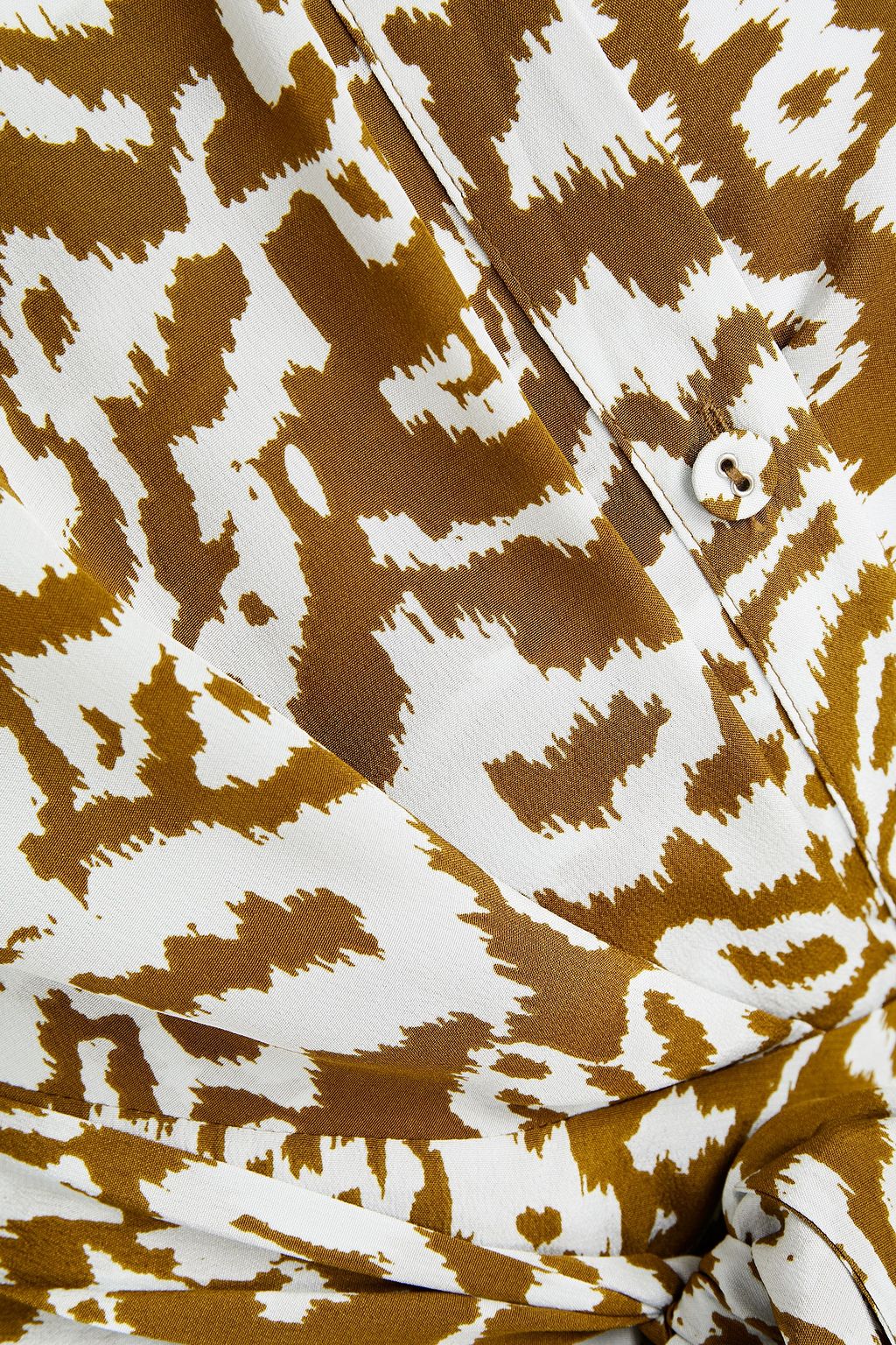 DIANE VON FURSTENBERG Printed washed-silk wrap top