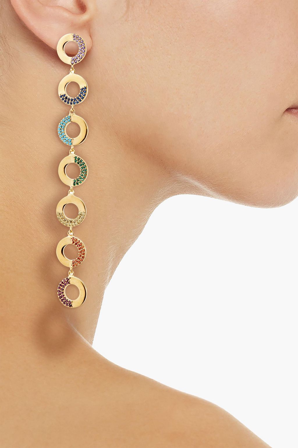 JOANNA LAURA CONSTANTINE Gold-plated crystal earrings