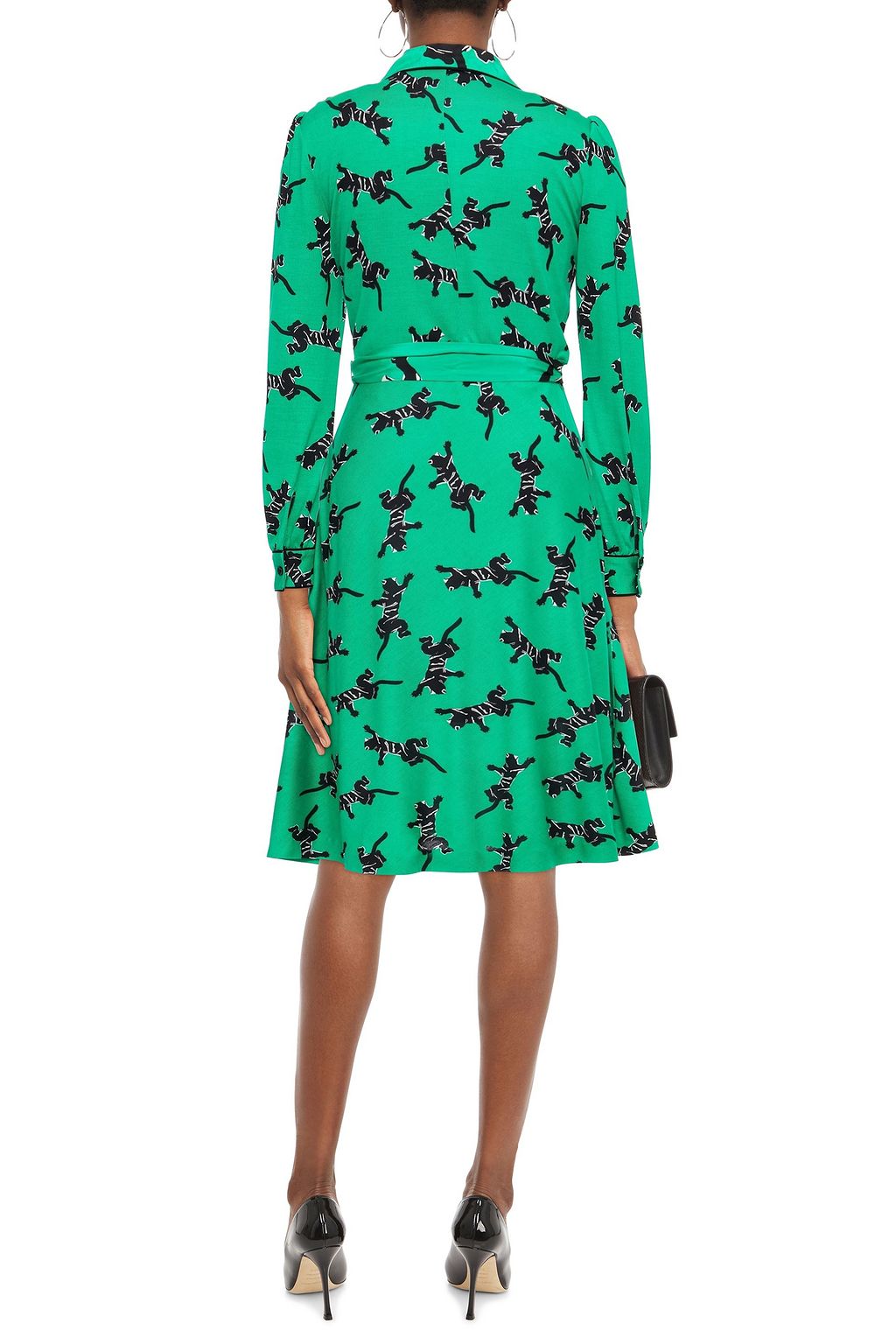 DIANE VON FURSTENBERG Milly printed silk-jersey and crepe de chine dress