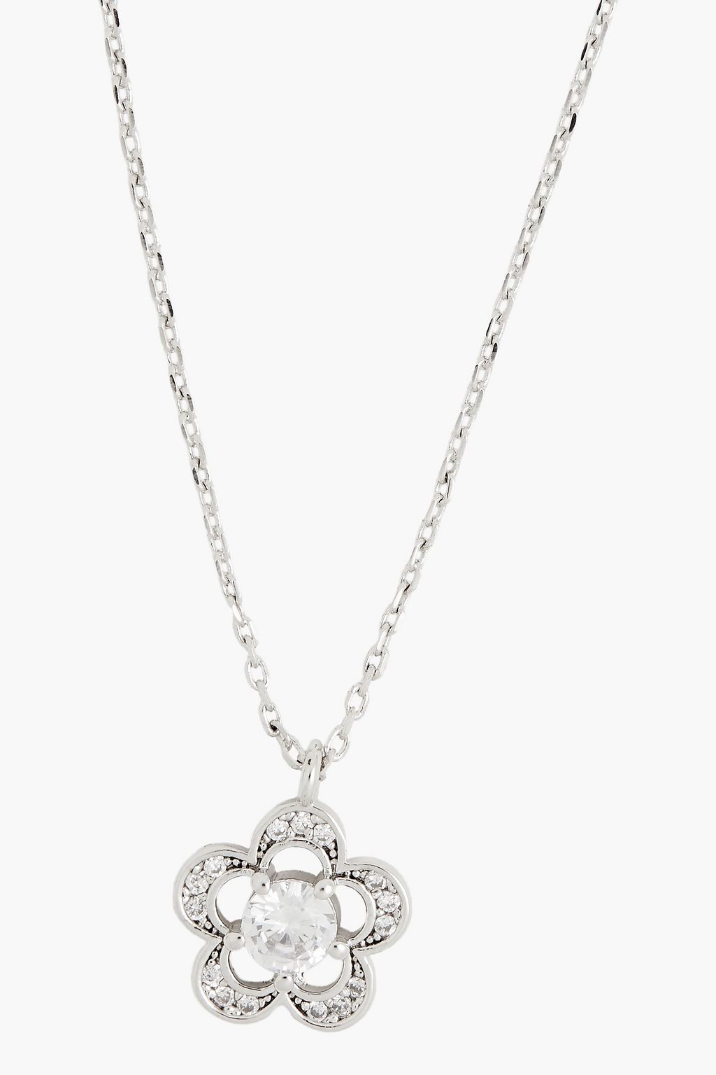 KATE SPADE NEW YORK Silver-tone crystal necklace