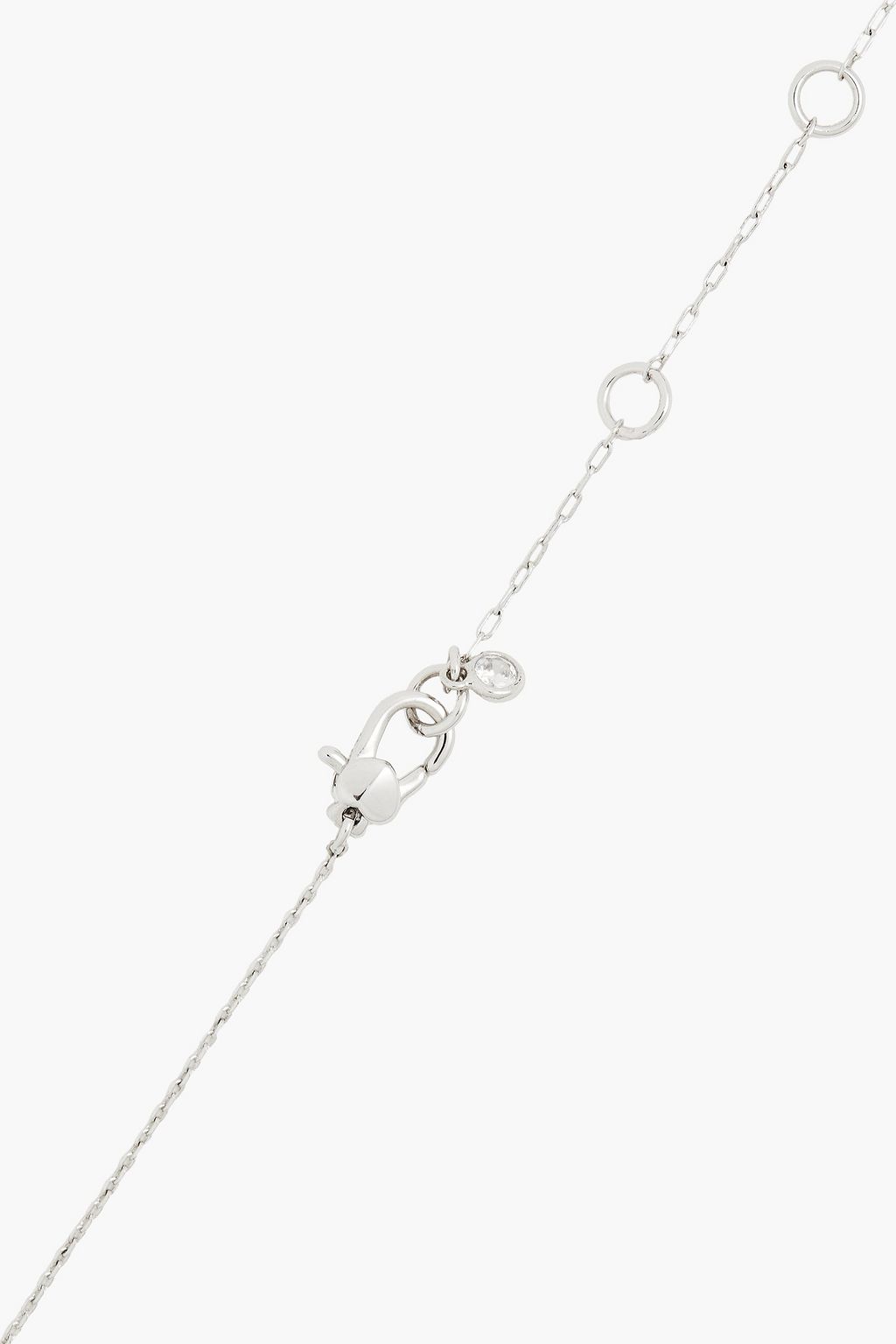 KATE SPADE NEW YORK Silver-tone crystal necklace