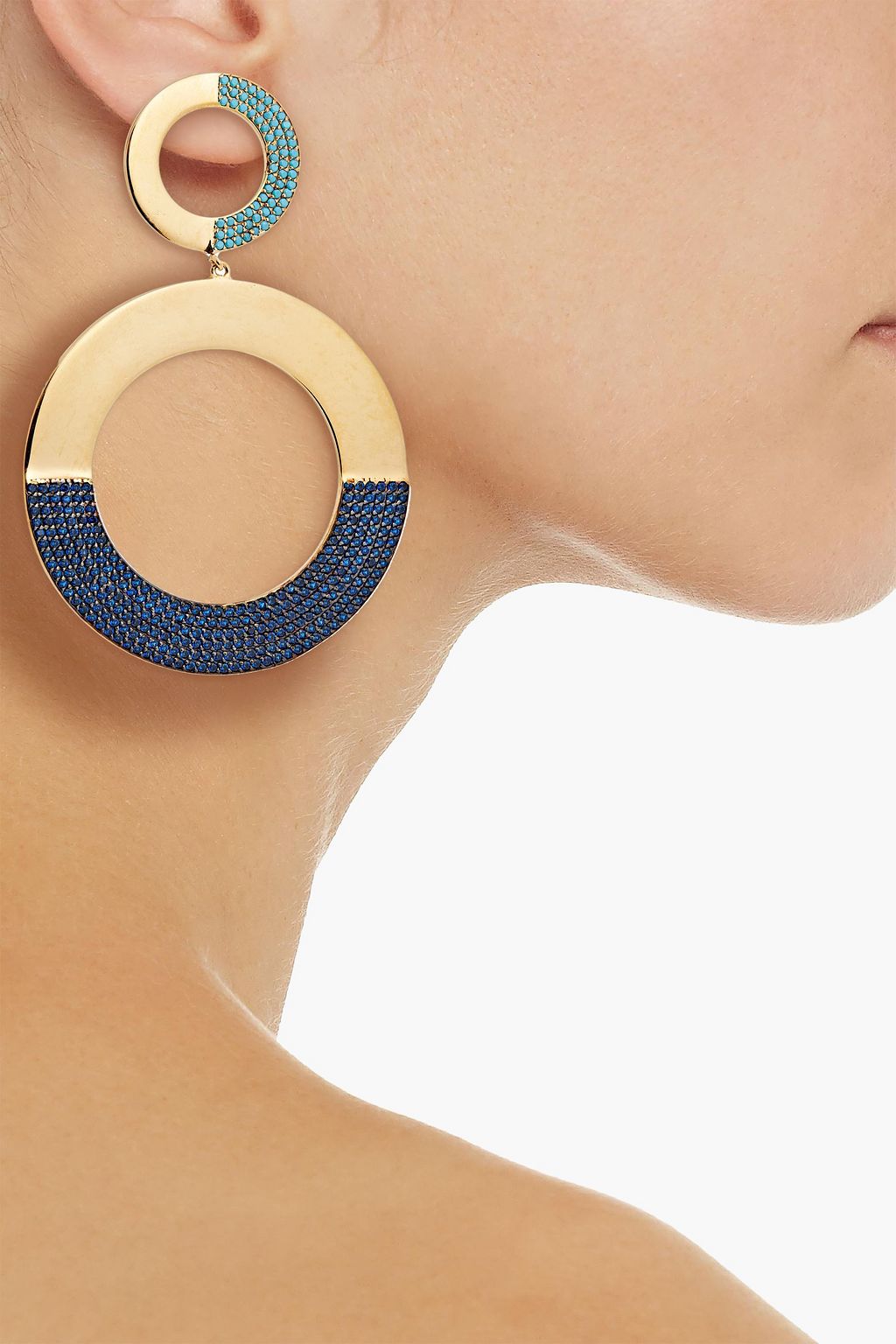 JOANNA LAURA CONSTANTINE Gold-plated crystal earrings