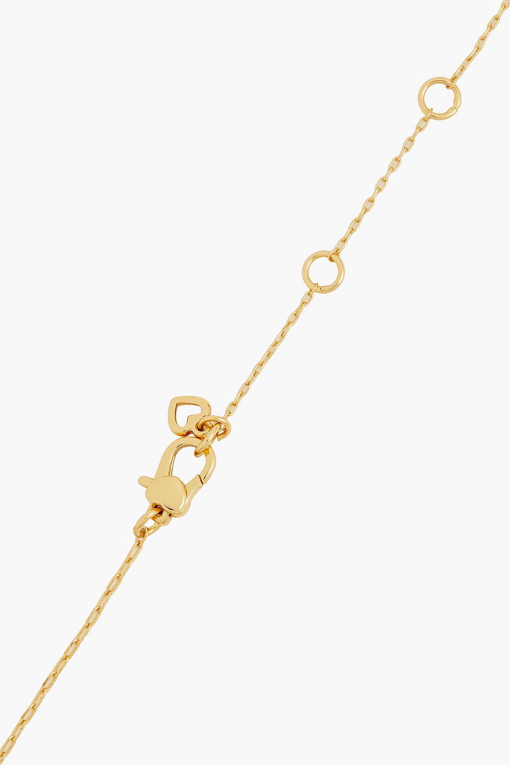 KATE SPADE NEW YORK Goldfarbene Kette mit Kristallen und Perlen