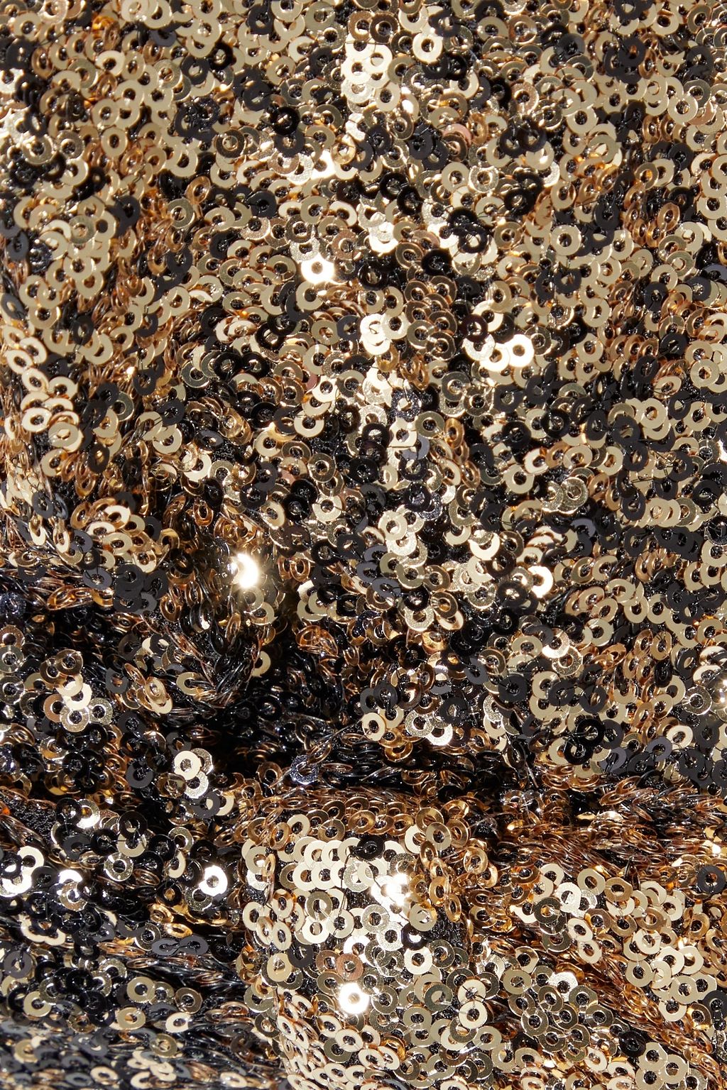 BADGLEY MISCHKA Draped dégradé sequined tulle dress