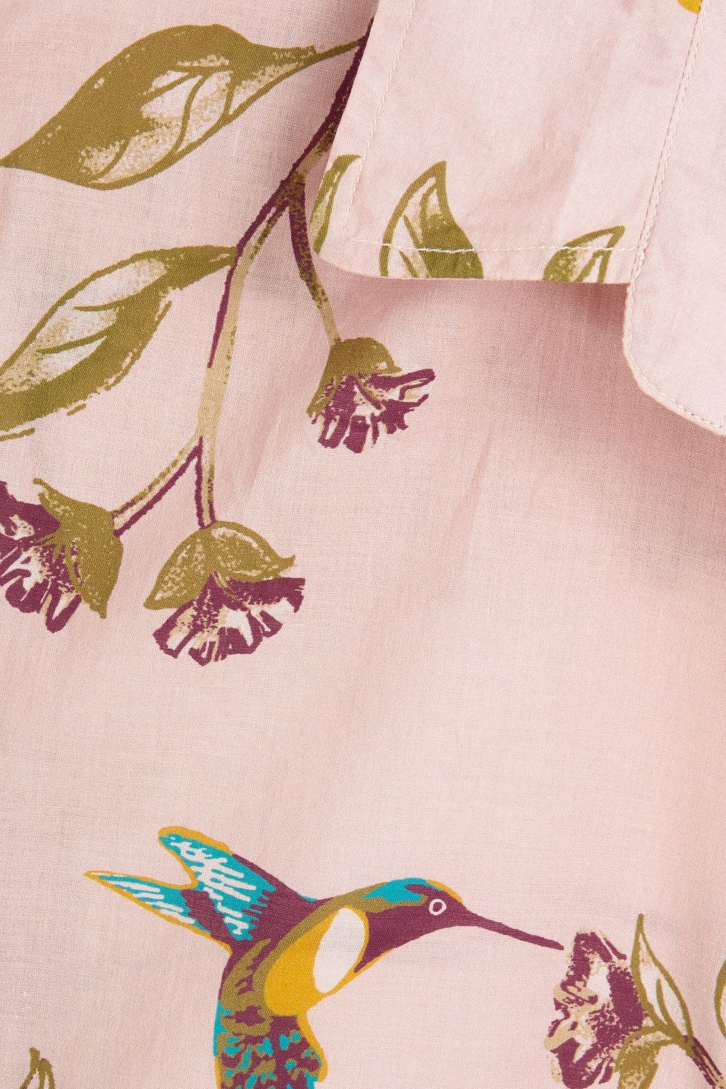 POUR LES FEMMES Printed cotton pajama set